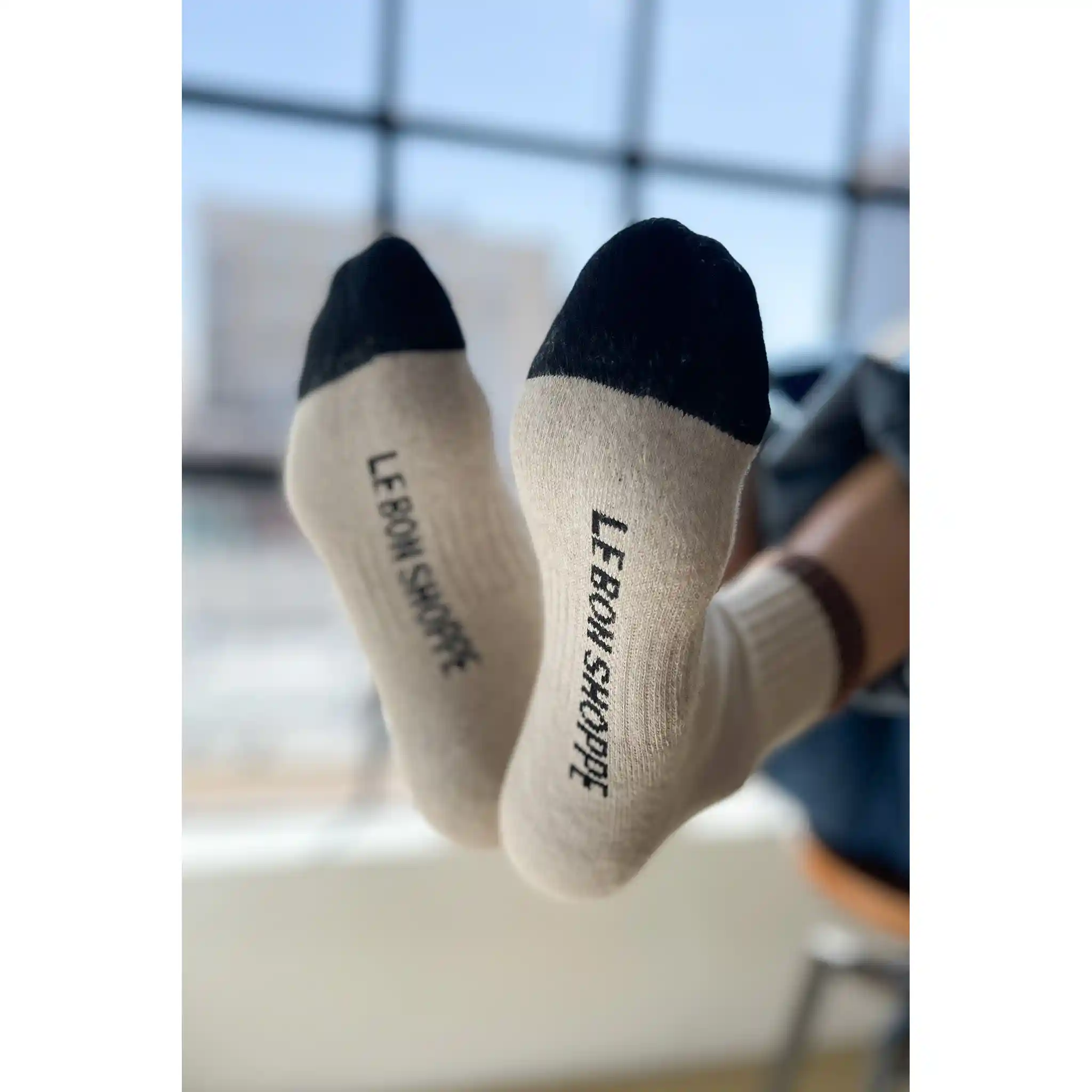 Le Bon Shoppe Womens Color Block Girlfriend Socks, black coffee - Image 6
