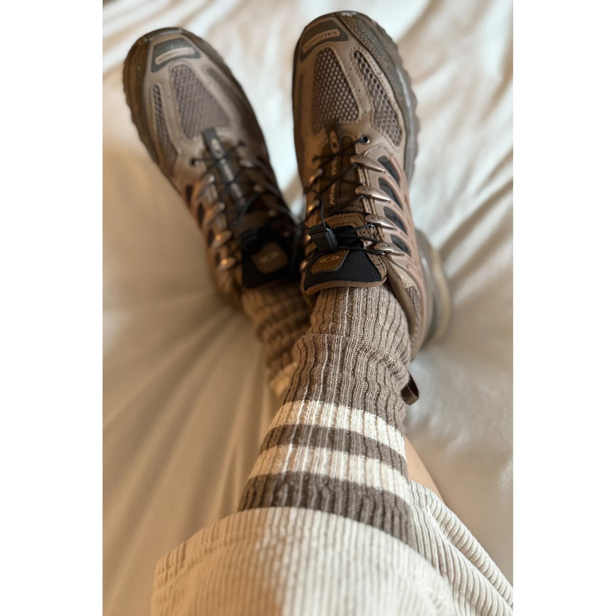 Le Bon Shoppe Cottage Varsity Socks, flax varsity - Image 2
