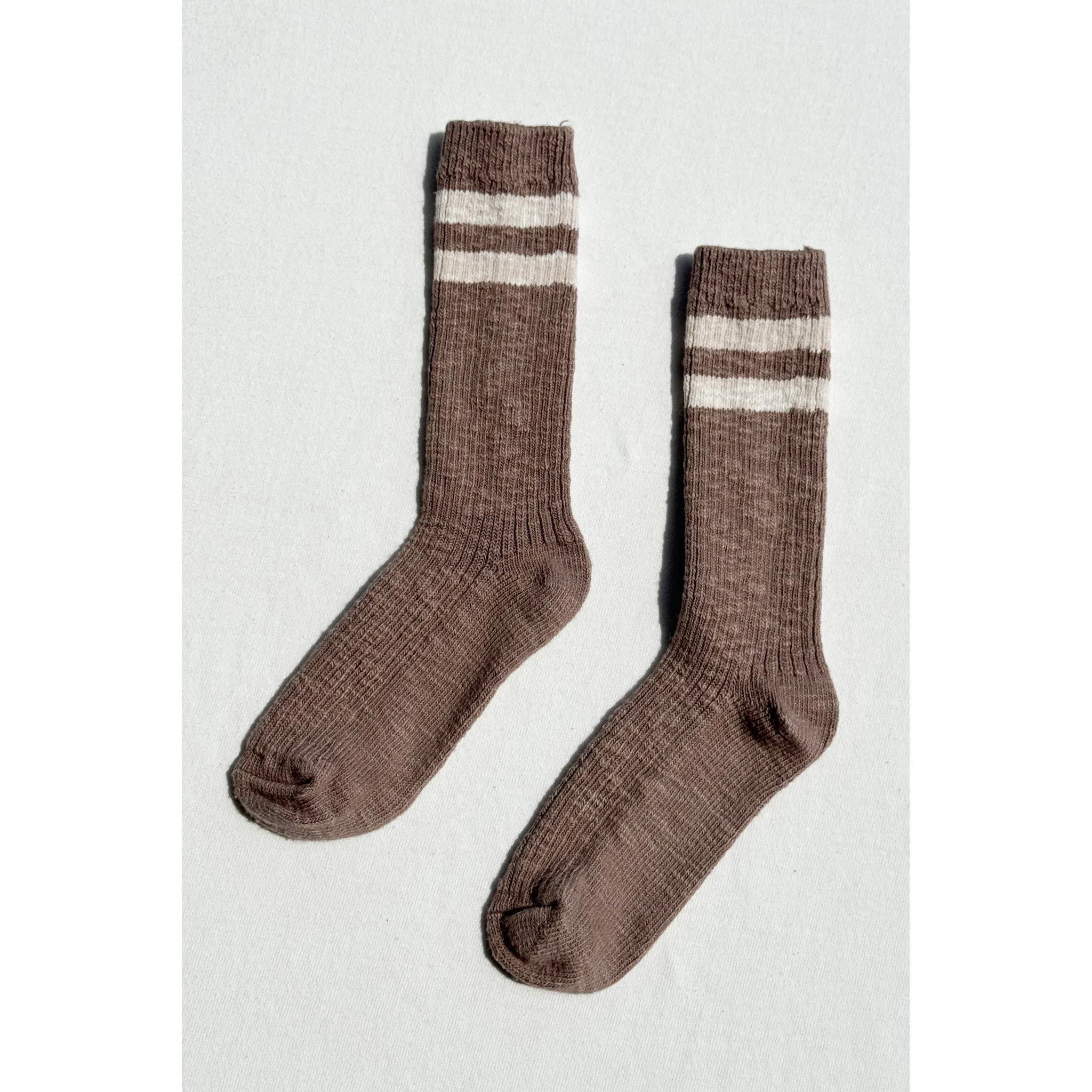 Le Bon Shoppe Cottage Varsity Socks, flax varsity - Image 3