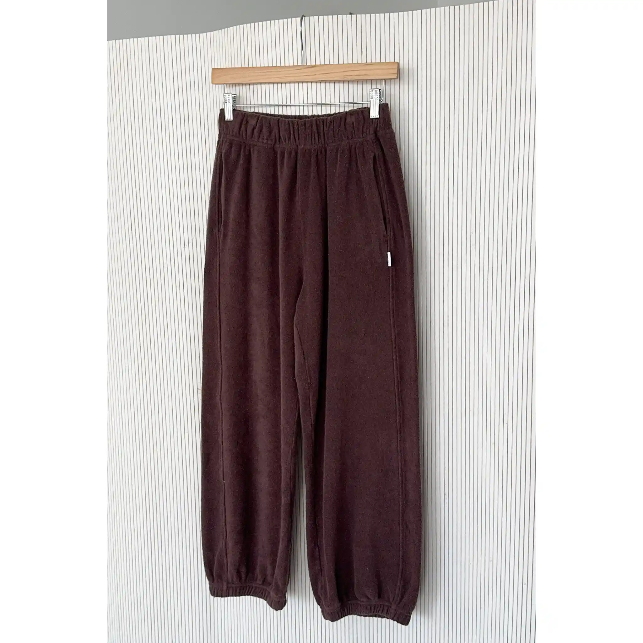 Le Bon Shoppe Cotton Terry Balloon Pants, chocolate - Image 2
