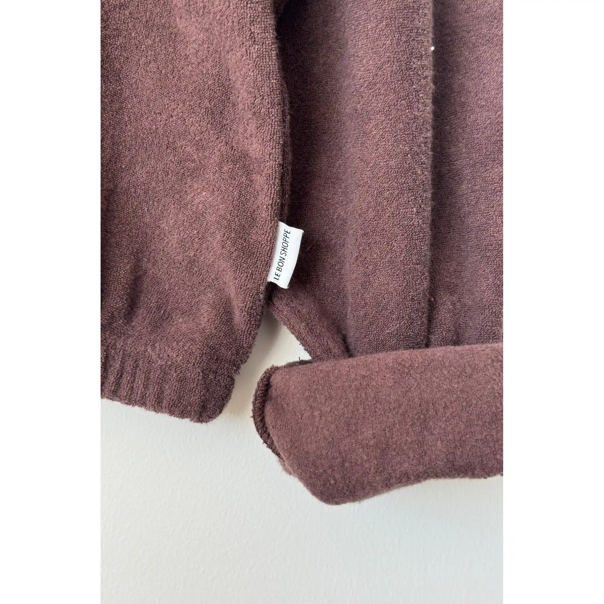 Le Bon Shoppe Cotton Terry Daisy Long Sleeve Top, chocolate - Image 4