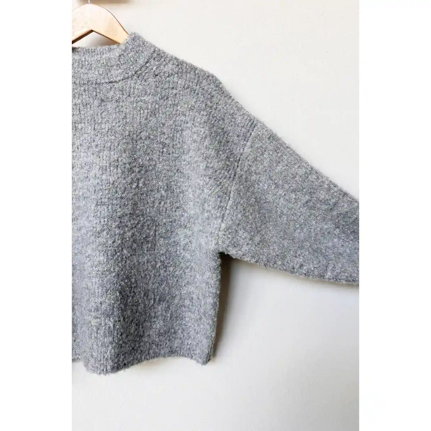 Le Bon Shoppe Womens Elise Sweater, heather grey - Image 3