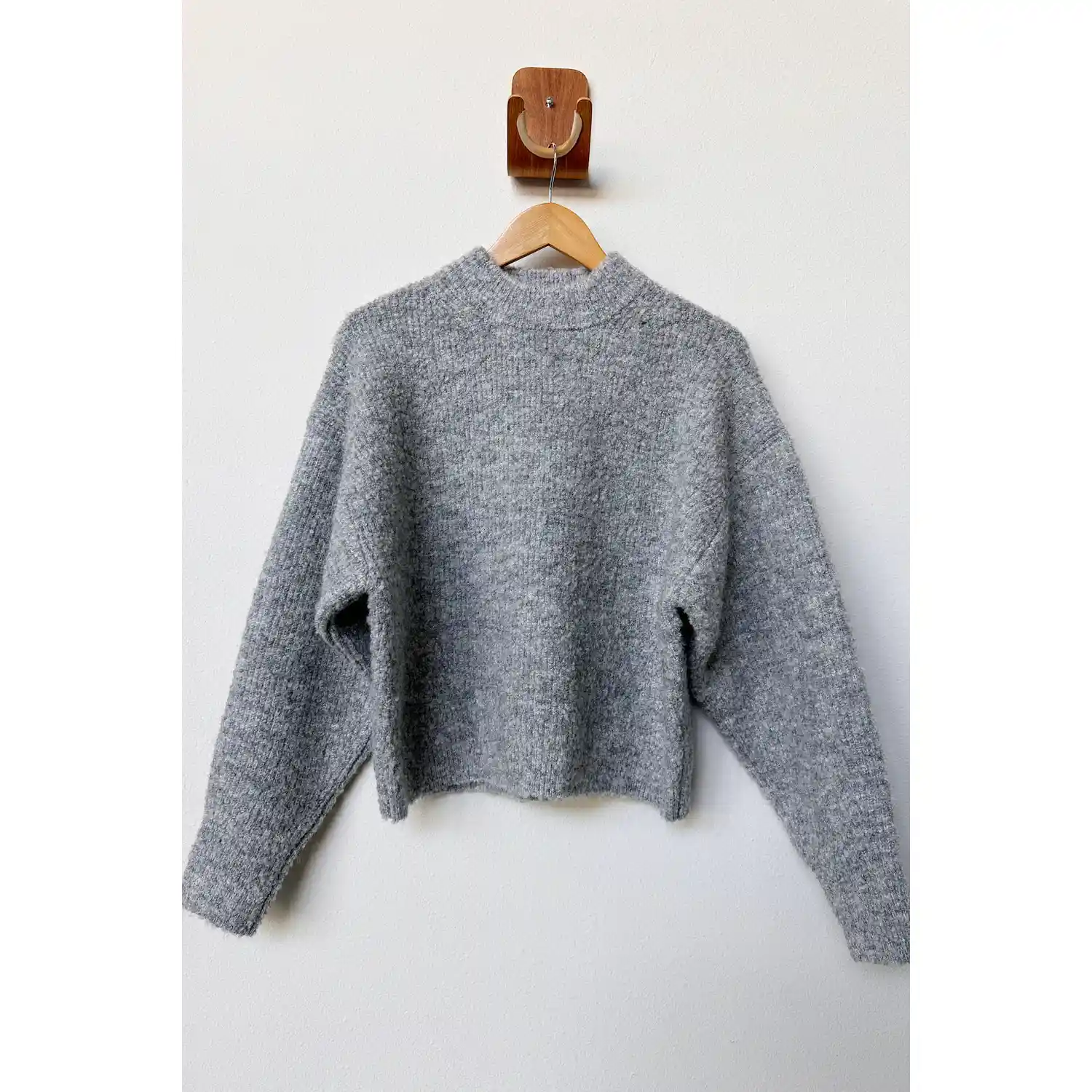 Le Bon Shoppe Womens Elise Sweater, heather grey - Image 4
