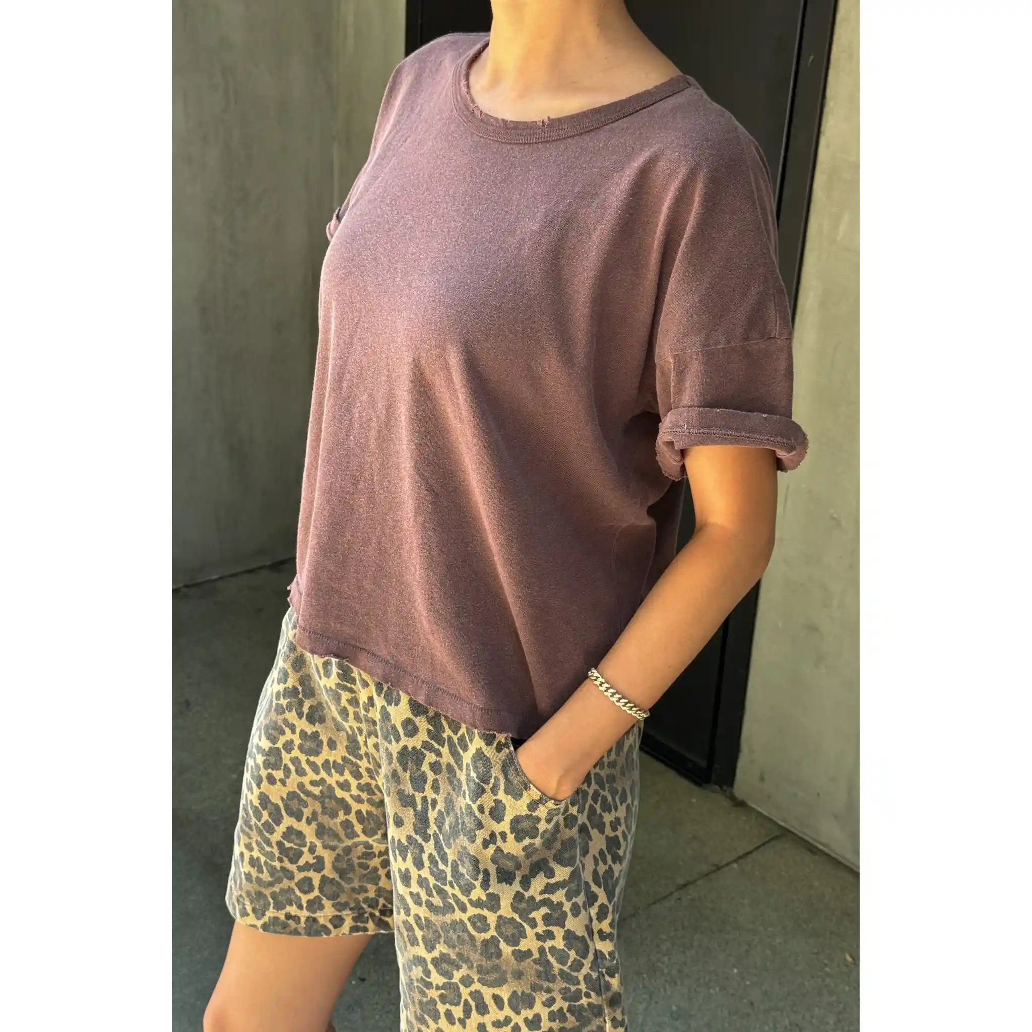 Le Bon Shoppe Womens Fille Tee, coffee - Image 4