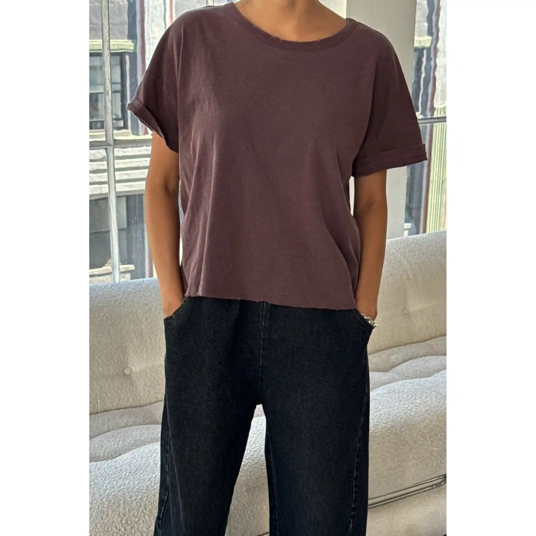 Le Bon Shoppe Womens Fille Tee, coffee - Image 5