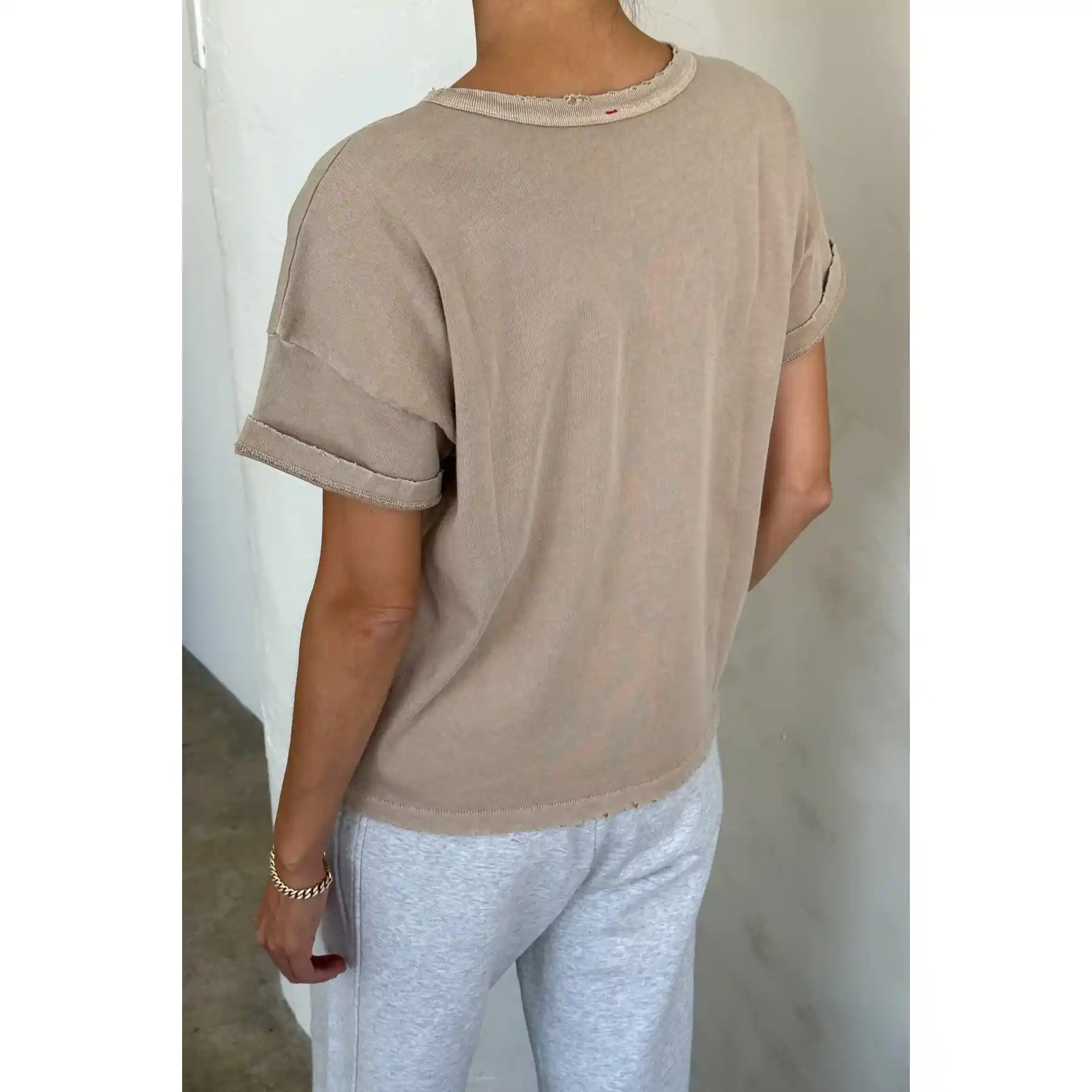 Le Bon Shoppe Womens Fille Tee, mushroom - Image 4