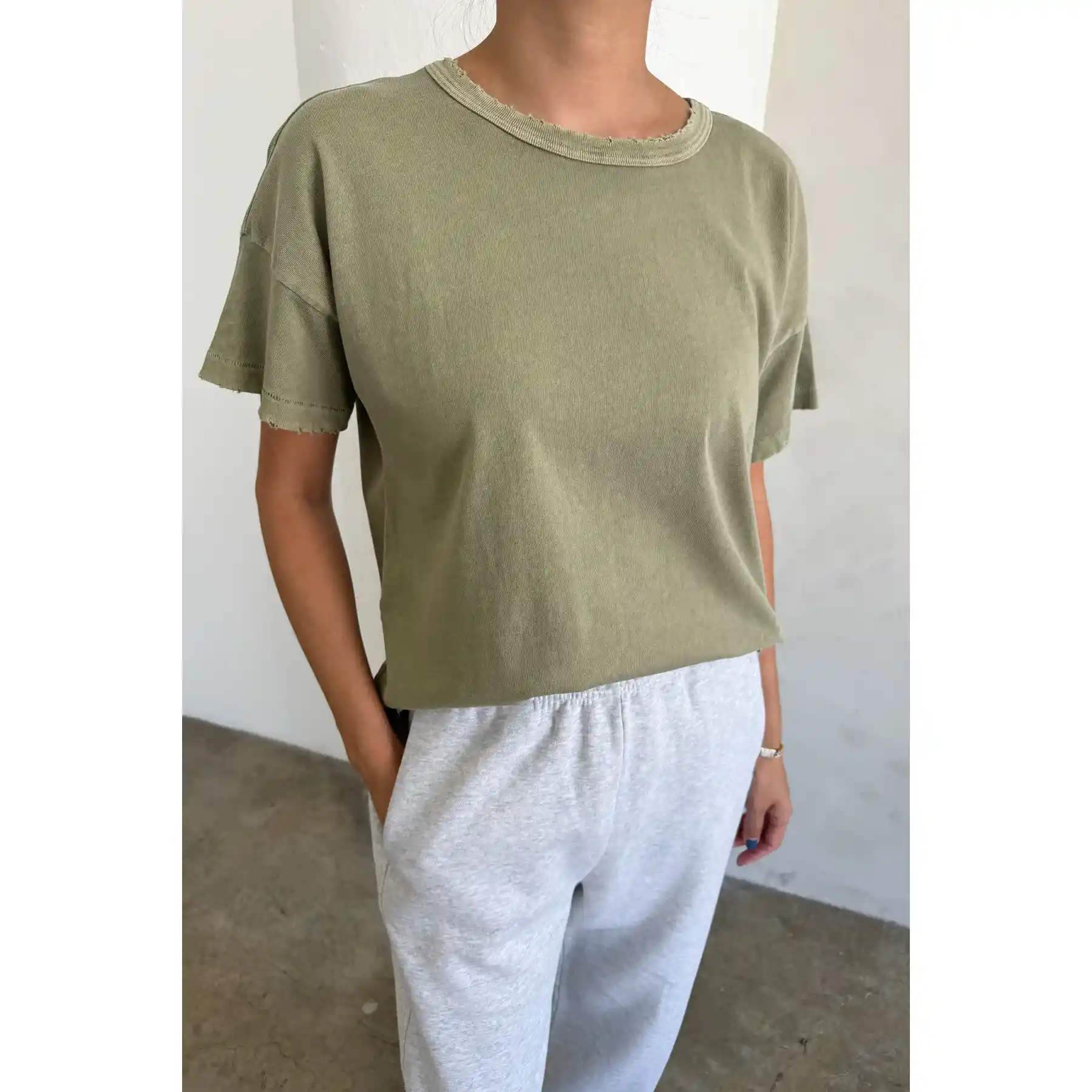 Le Bon Shoppe Womens Fille Tee, pistachio - Image 3