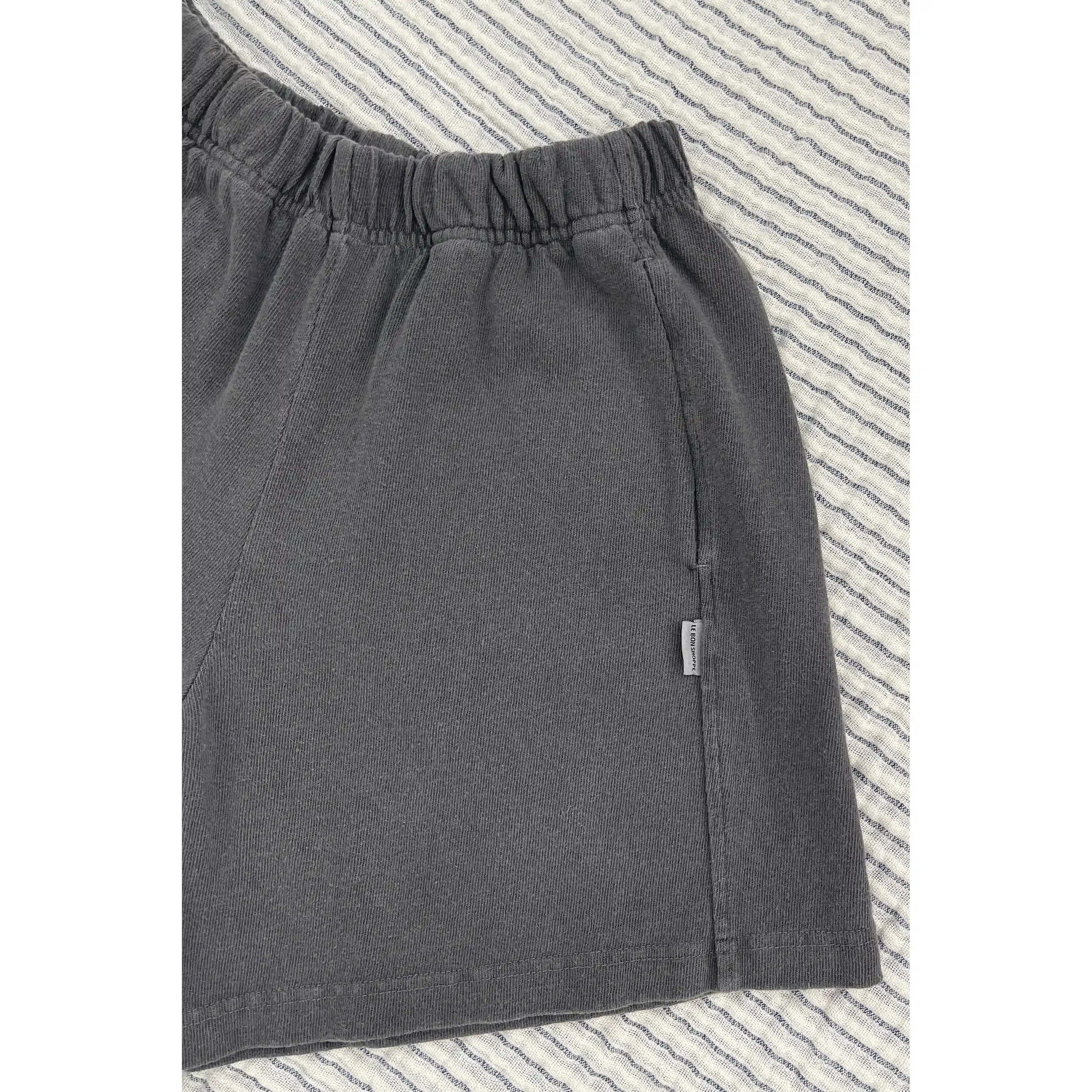 Le Bon Shoppe Womens Flared Basketball Shorts, coal - Image 3