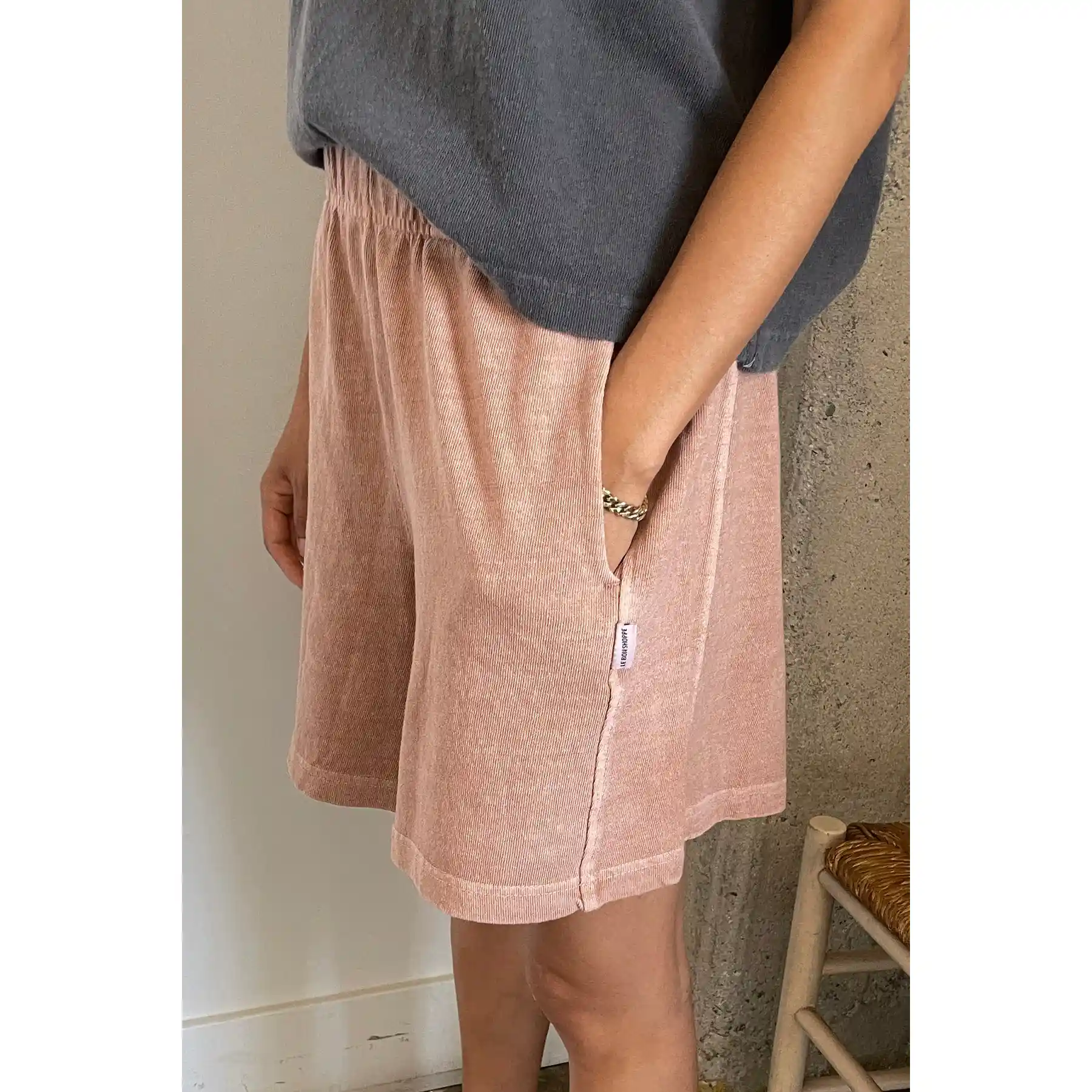 Le Bon Shoppe Womens Flared Basketball Shorts, macchito - Image 5