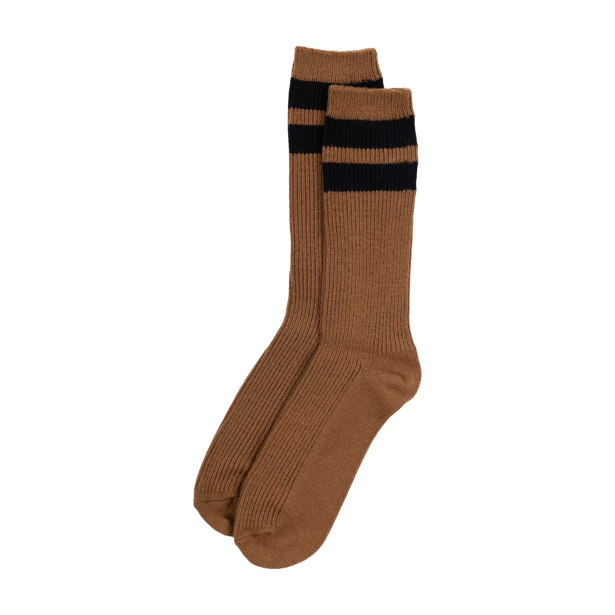Le Bon Shoppe Grandpa Socks, tawny/black stripe