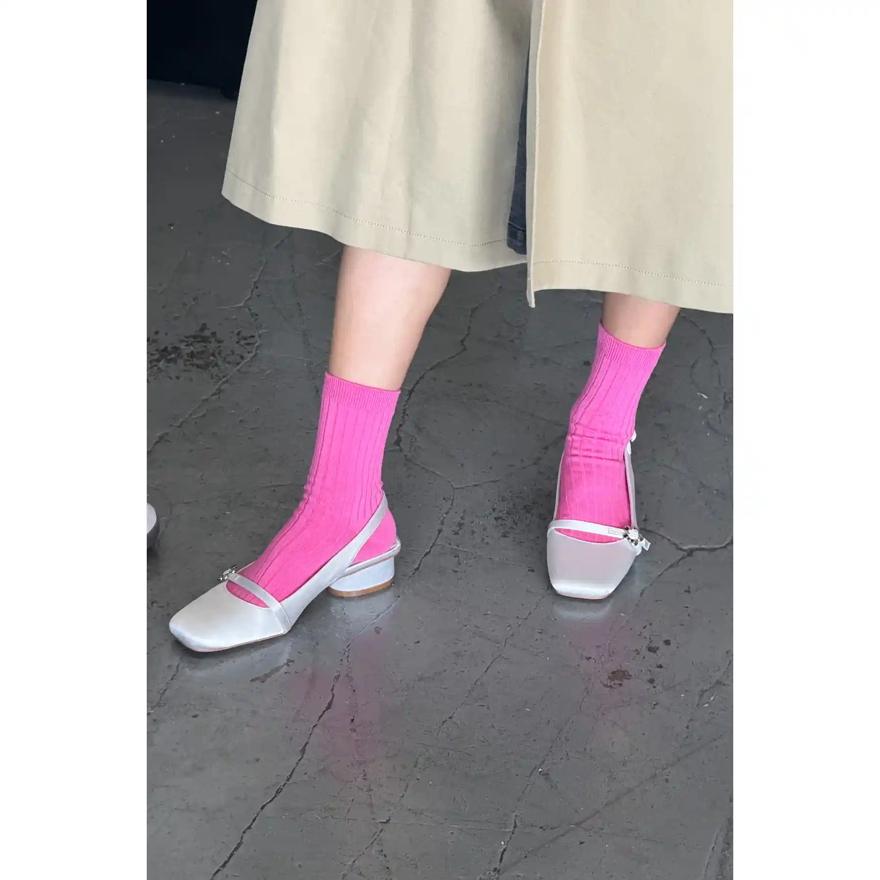 Le Bon Shoppe Womens Her Socks, bright pink - Image 2