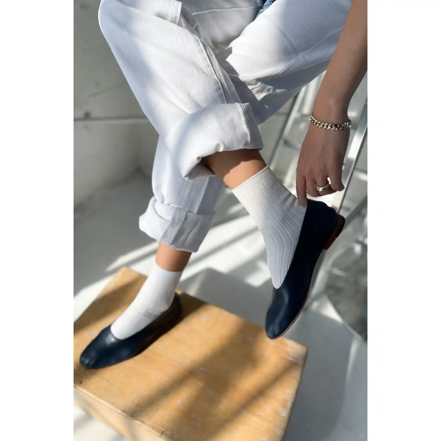 Le Bon Shoppe Womens Her Socks, classic white