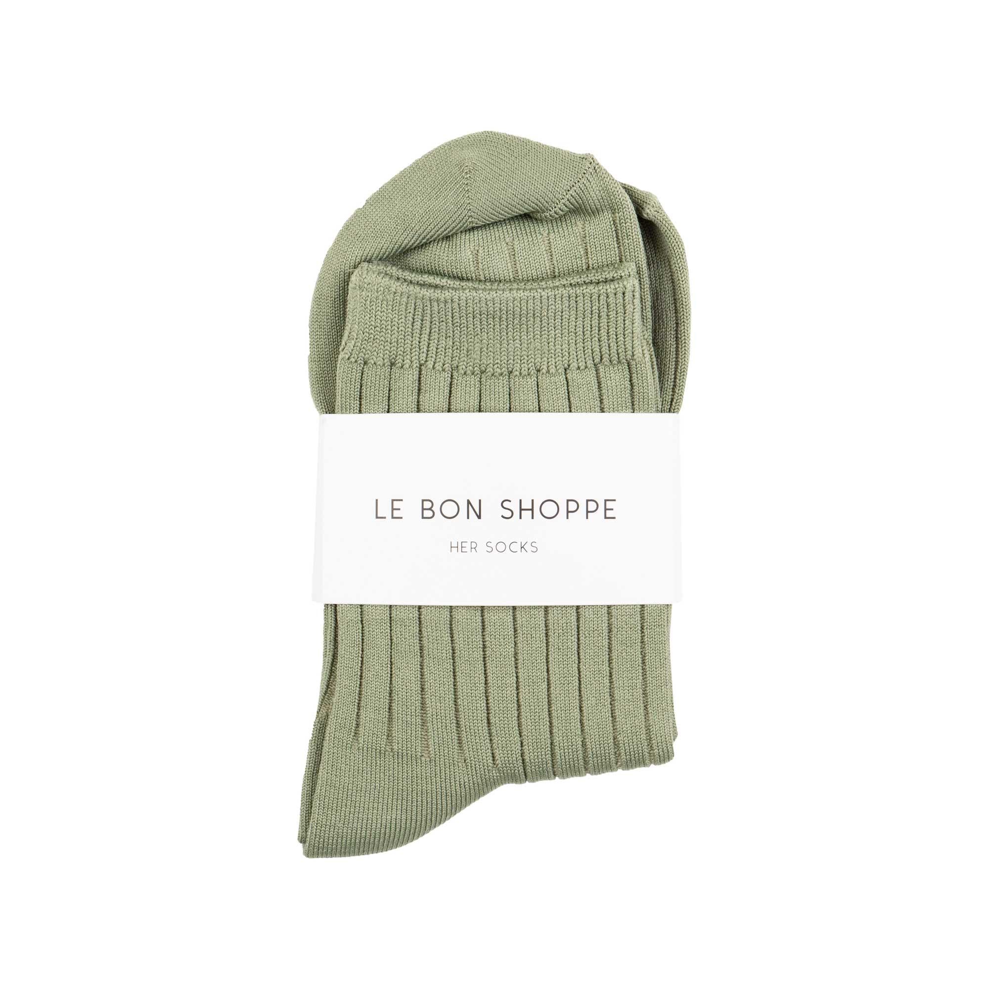 Le Bon Shoppe Her Socks, Sage - Image 2