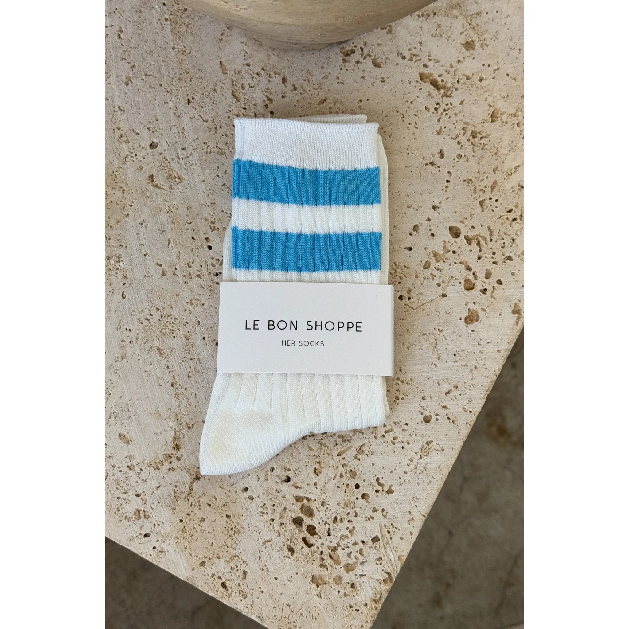 Le Bon Shoppe Her Socks - Varsity, blue stripe - Image 4