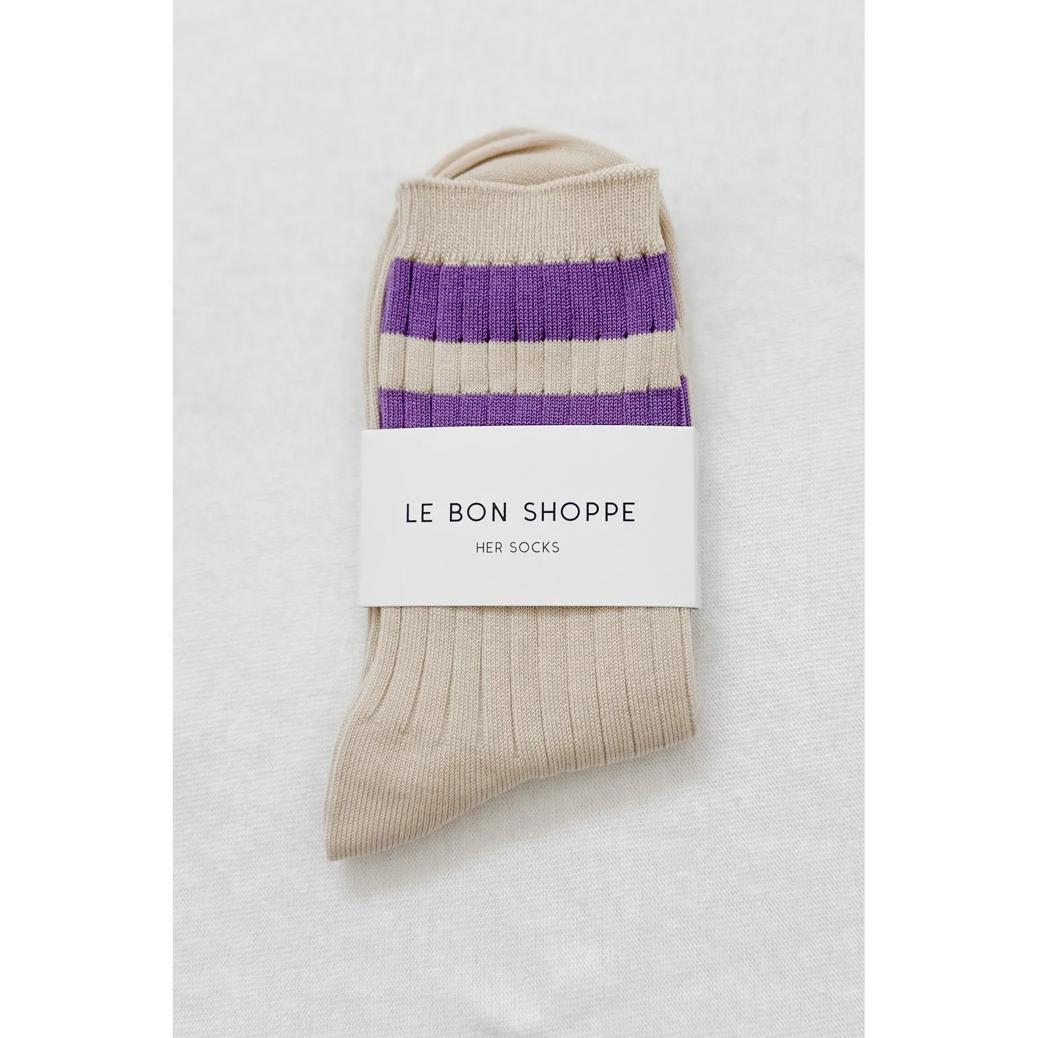 Le Bon Shoppe Her Socks - Varsity, ube - Image 3
