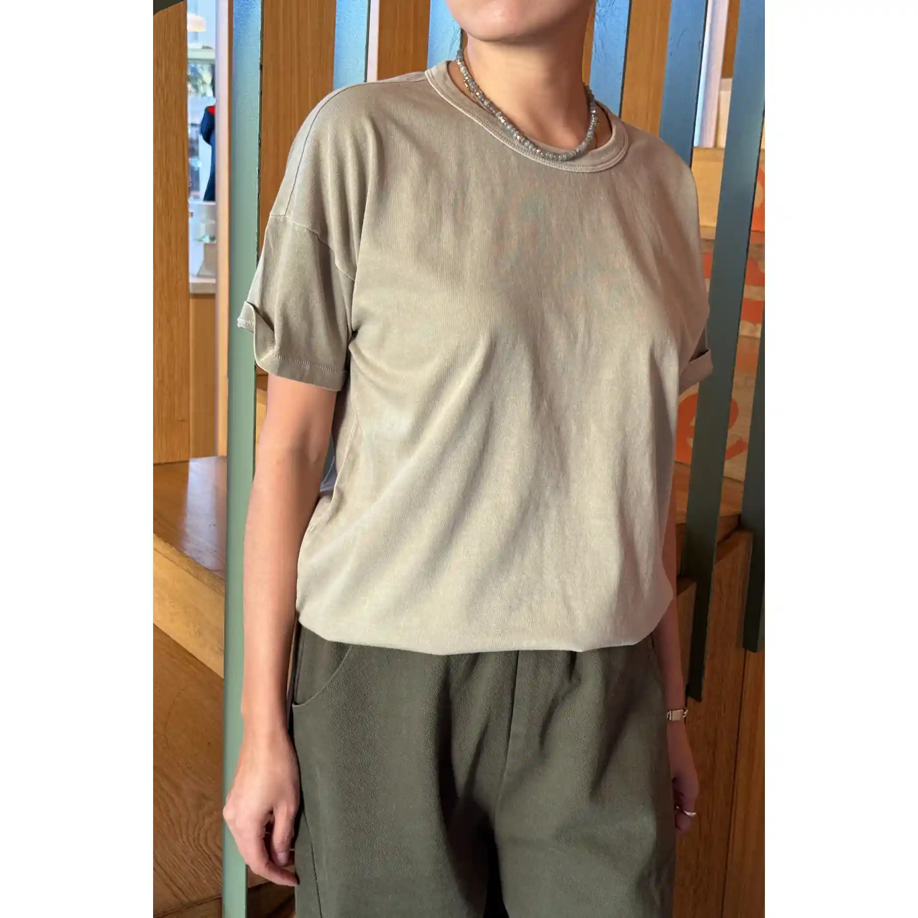 Le Bon Shoppe Womens Her Tee, sage - Image 2