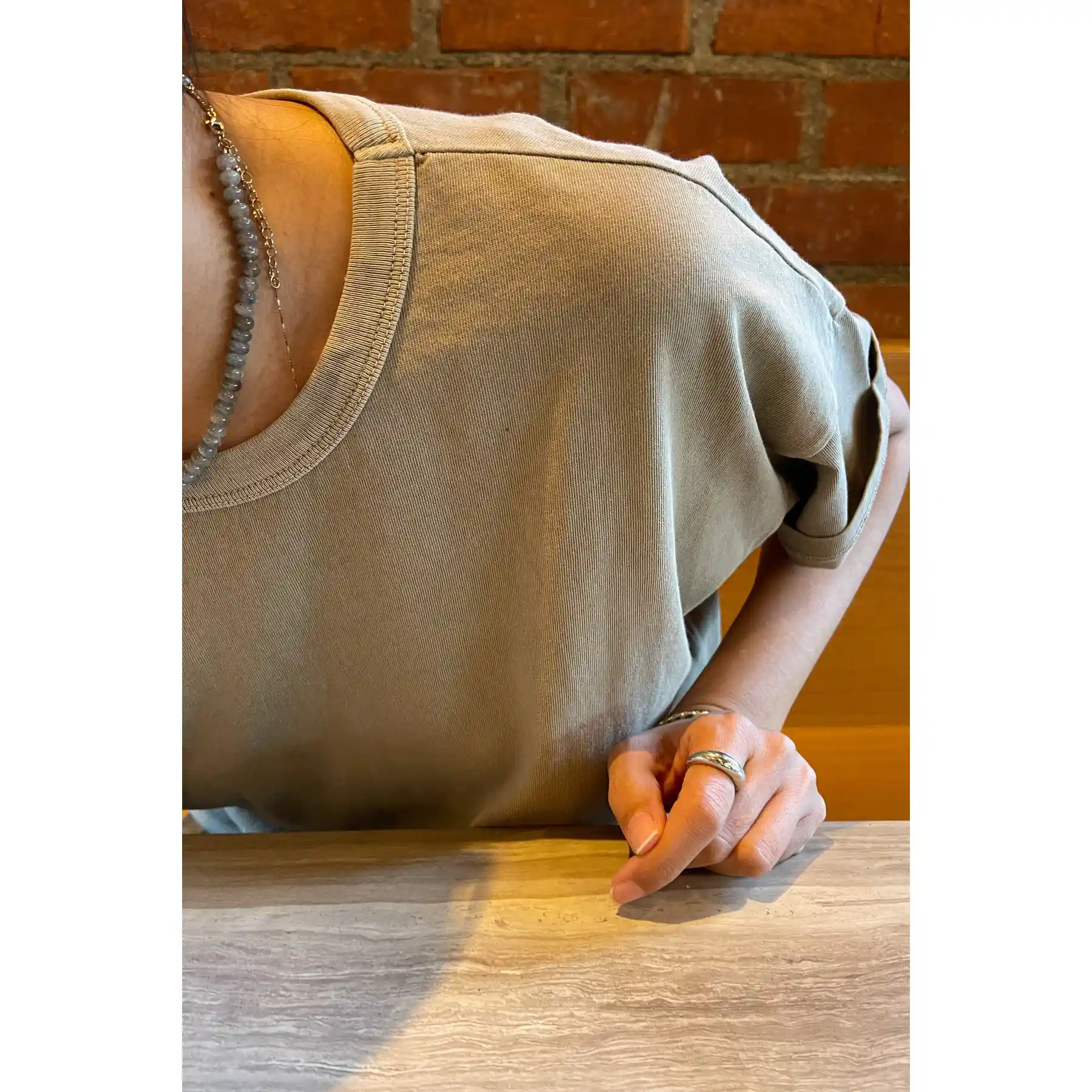 Le Bon Shoppe Womens Her Tee, sage - Image 4