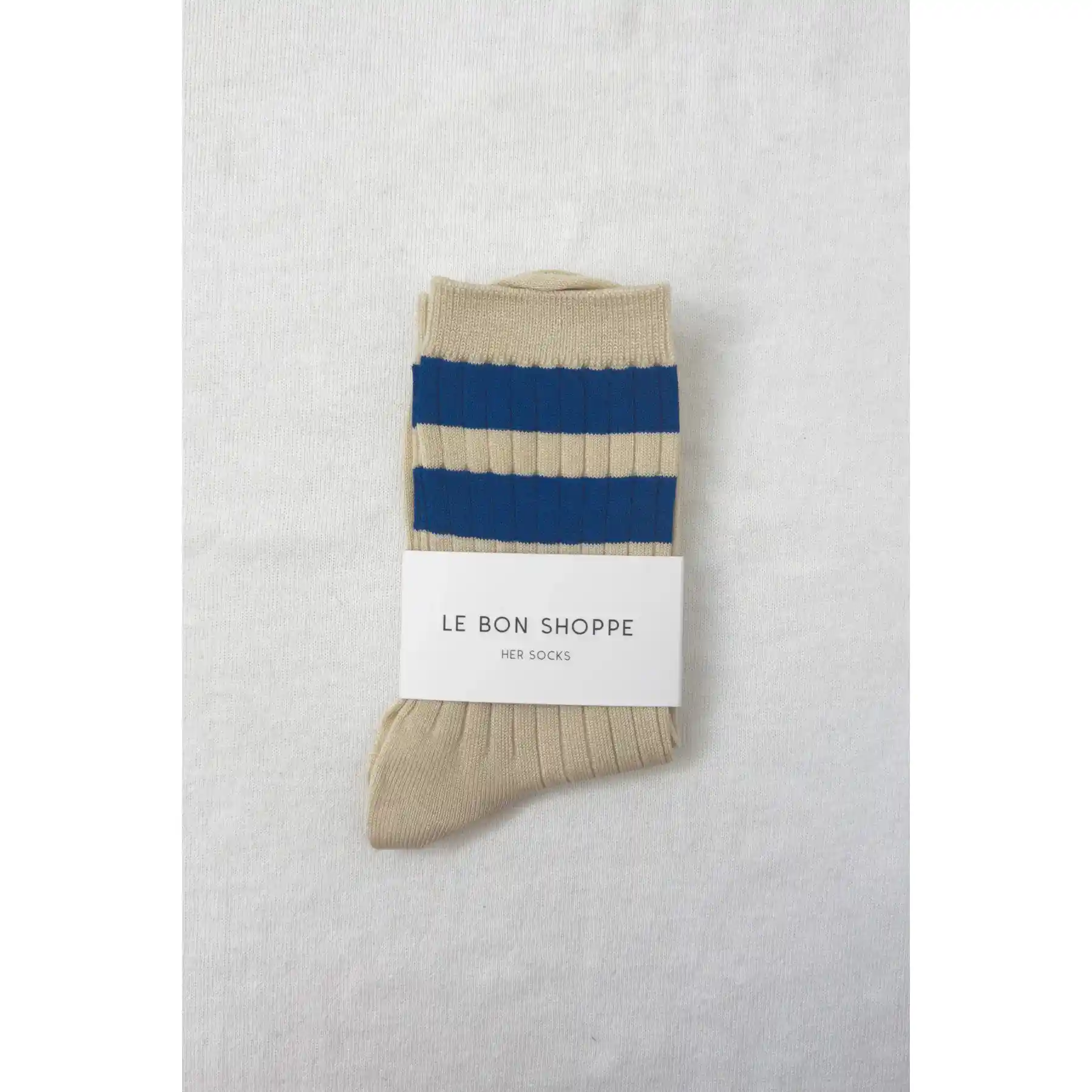 Le Bon Shoppe Her Varsity Socks, azure - Image 4