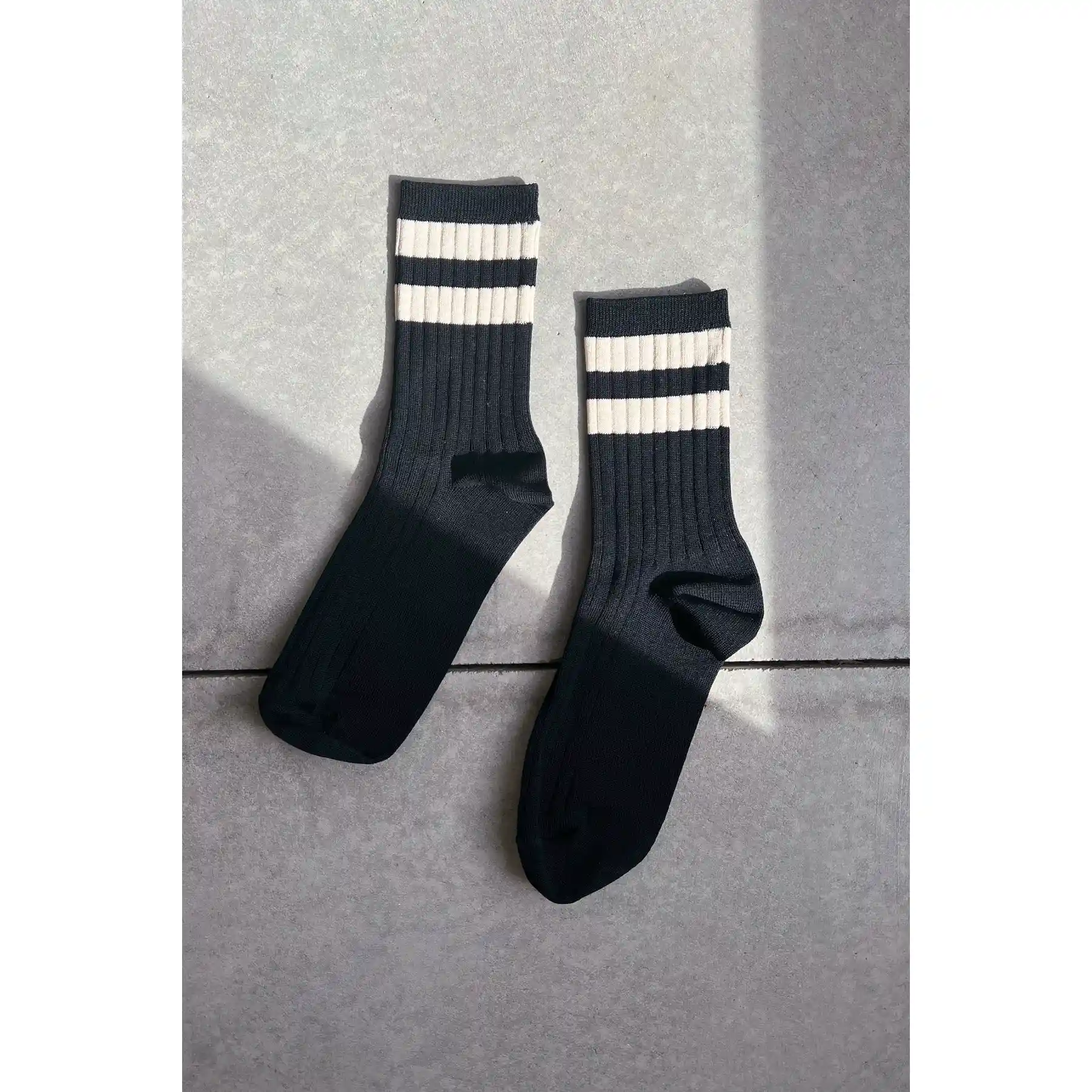 Le Bon Shoppe Her Varsity Socks, black - Image 2