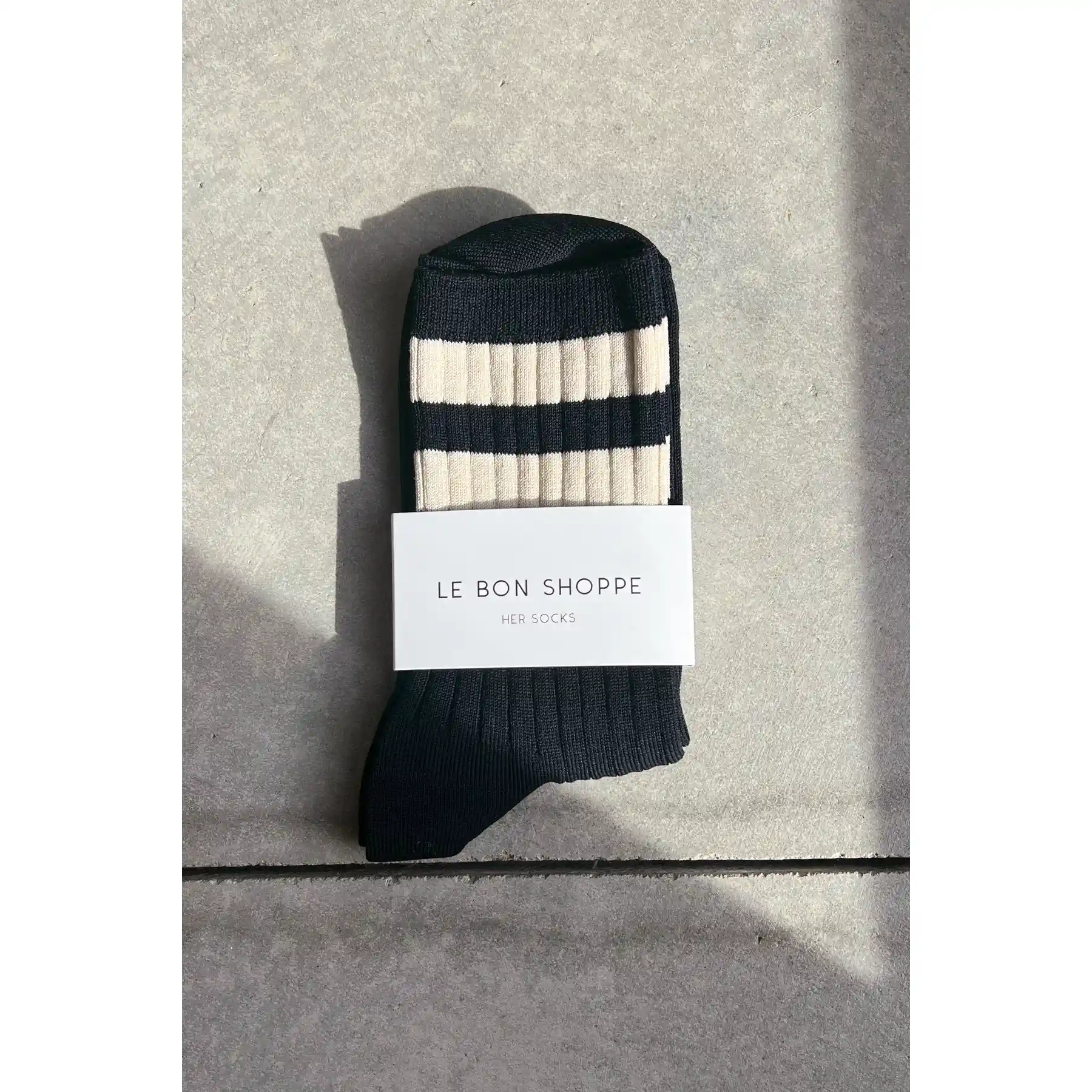 Le Bon Shoppe Her Varsity Socks, black - Image 3