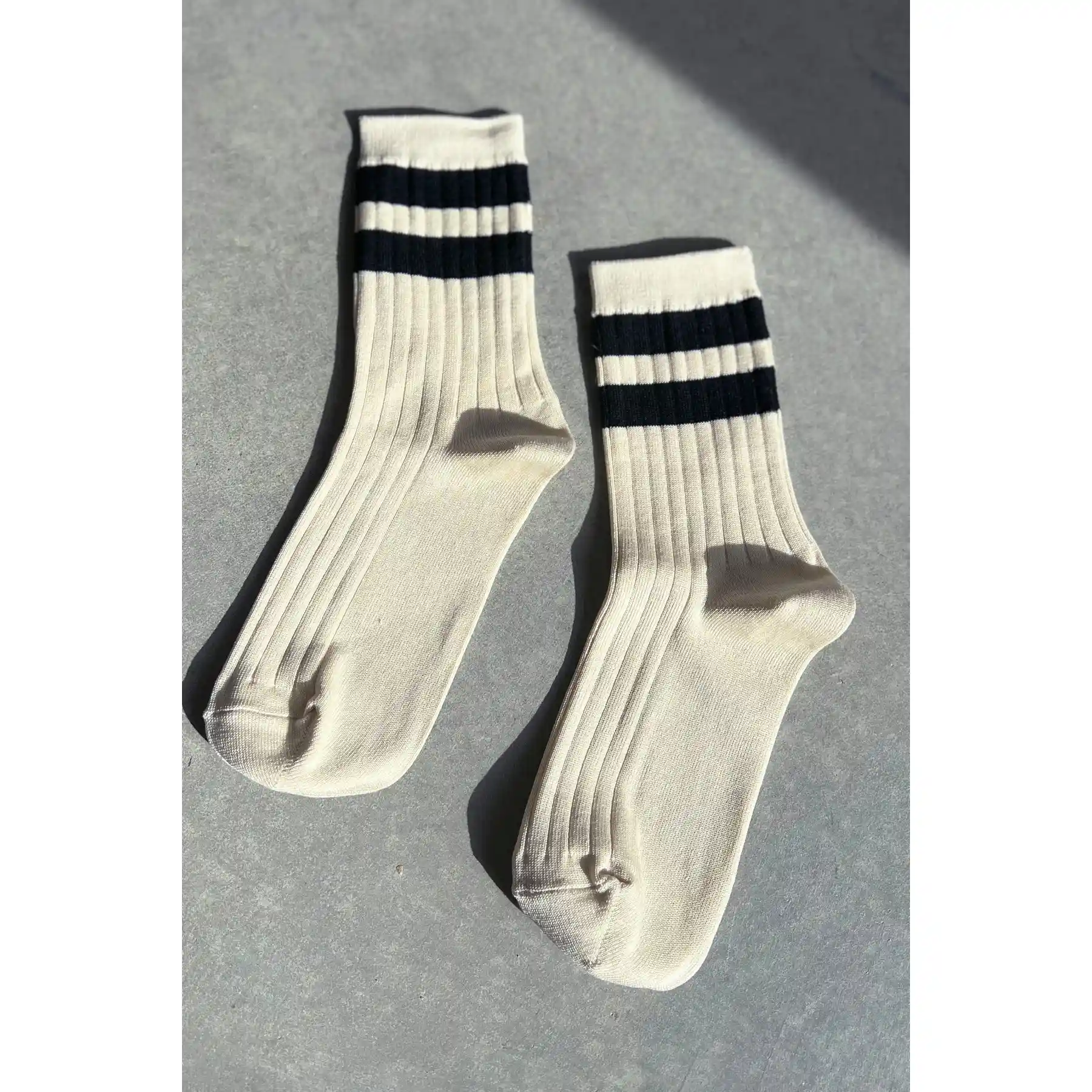 Le Bon Shoppe Her Varsity Socks, cream - Image 4