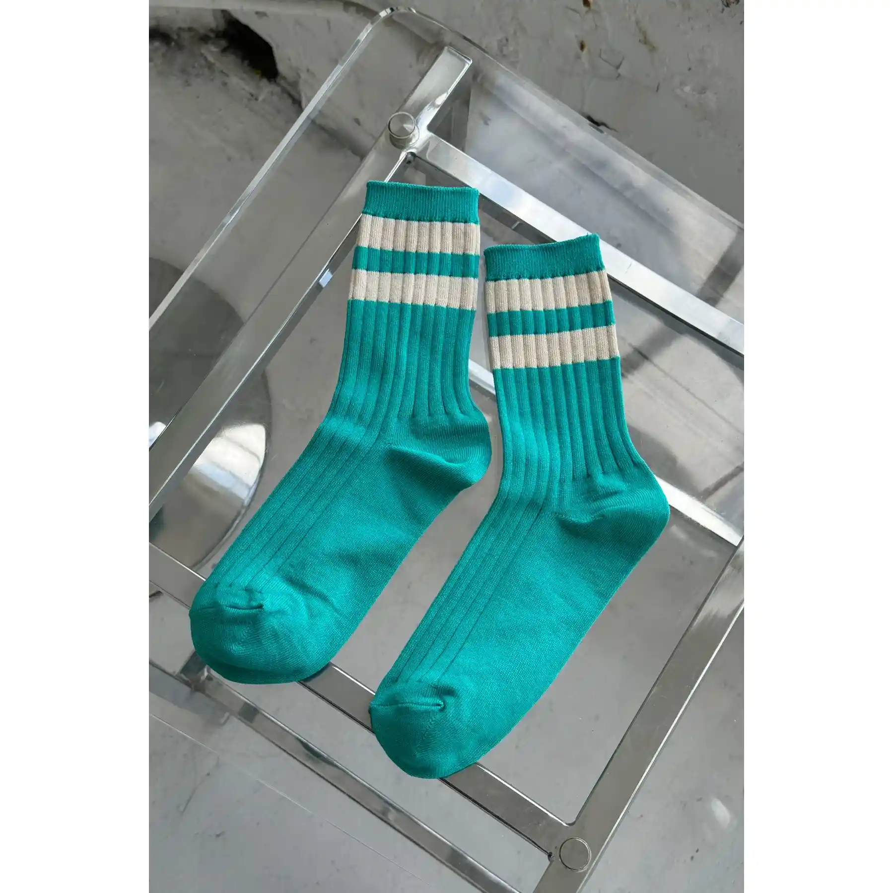 Le Bon Shoppe Her Varsity Socks, jade - Image 2