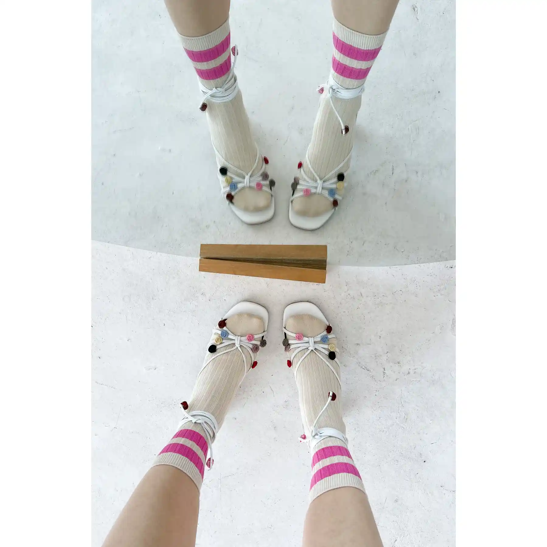 Le Bon Shoppe Her Varsity Socks, taffy - Image 2