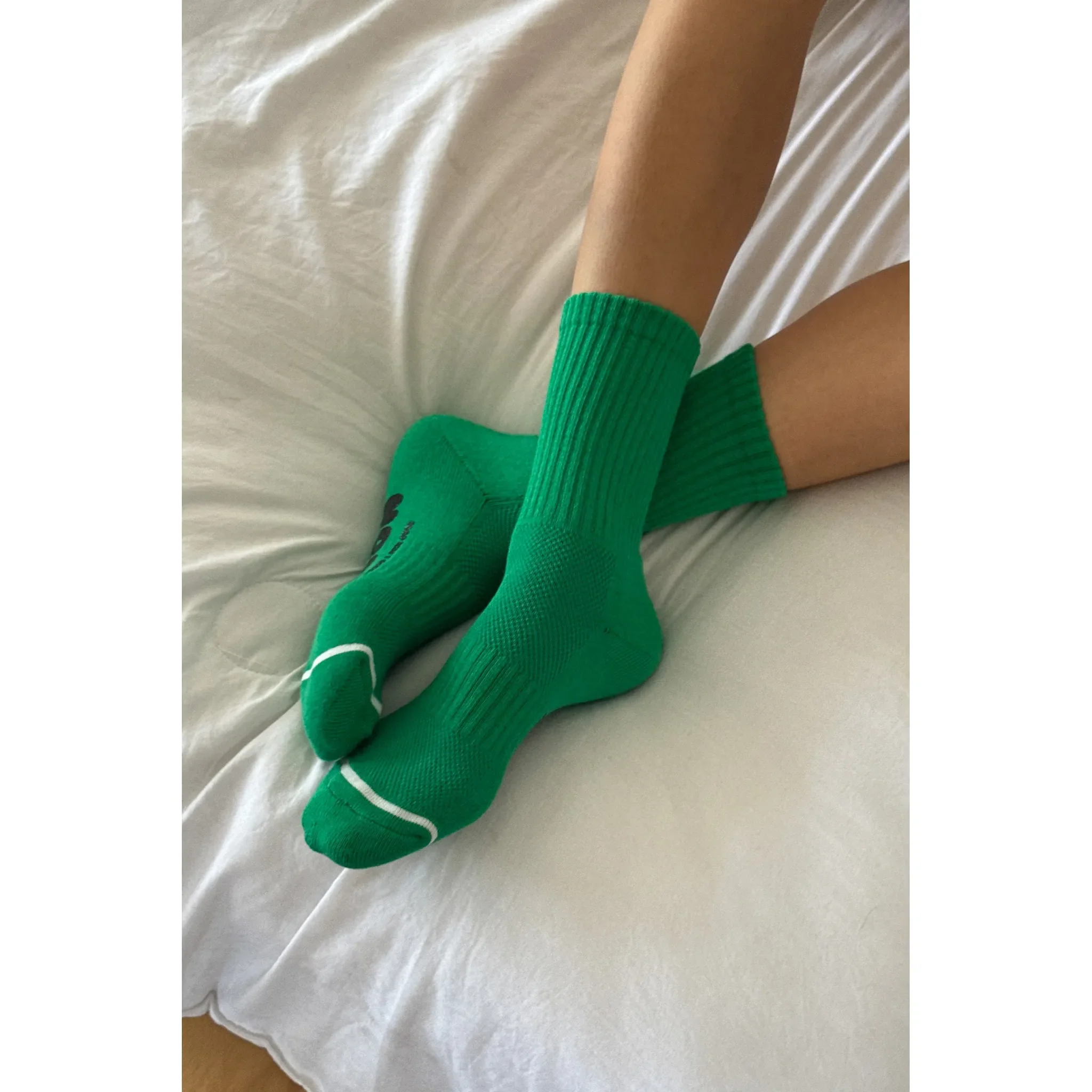 Le Bon Shoppe Hugger Socks, kelly/black