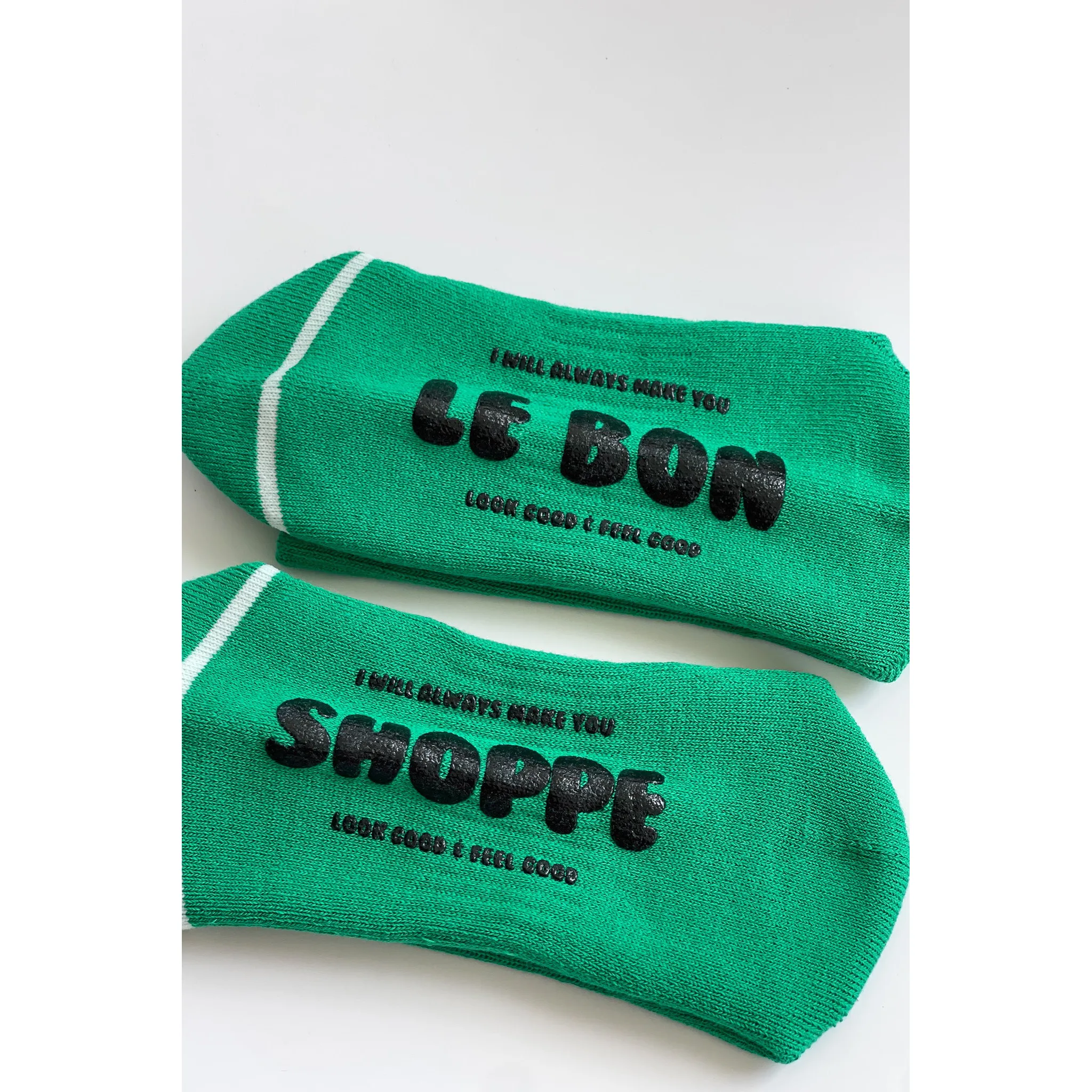 Le Bon Shoppe Hugger Socks, kelly/black - Image 3