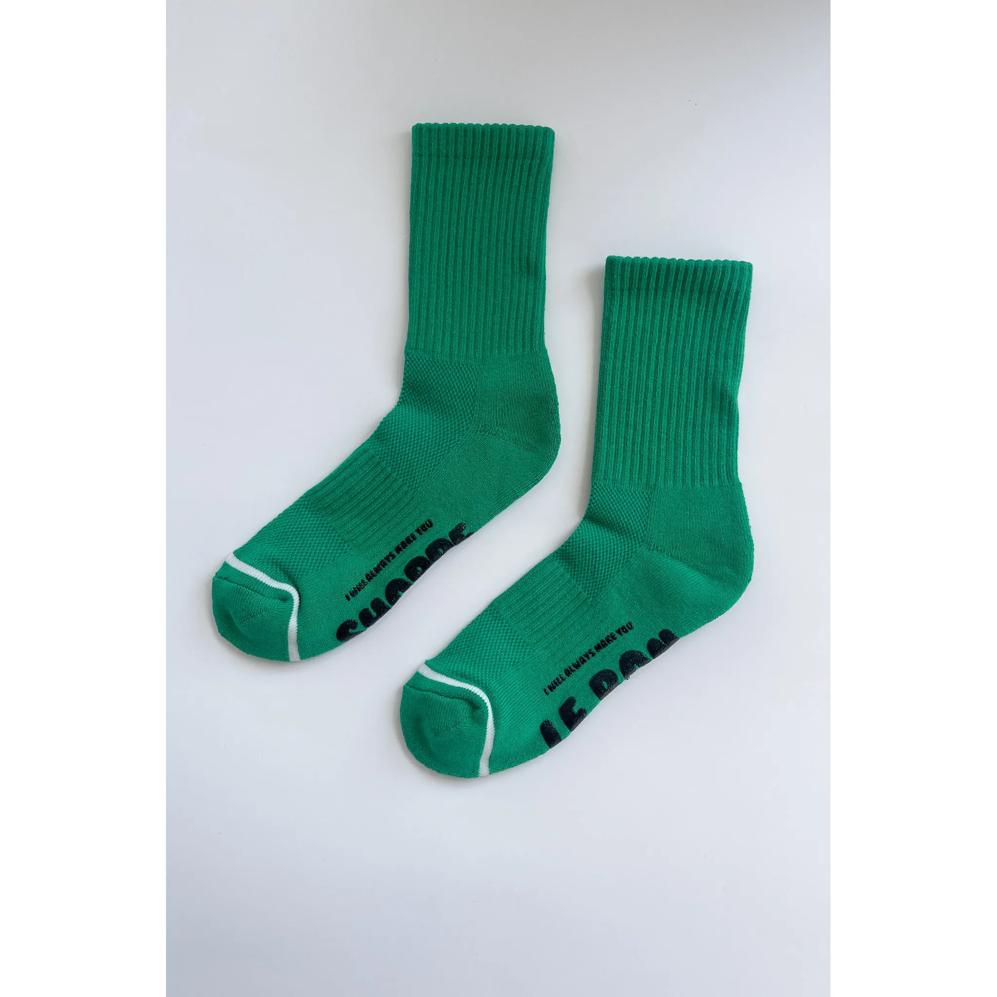 Le Bon Shoppe Hugger Socks, kelly/black - Image 4