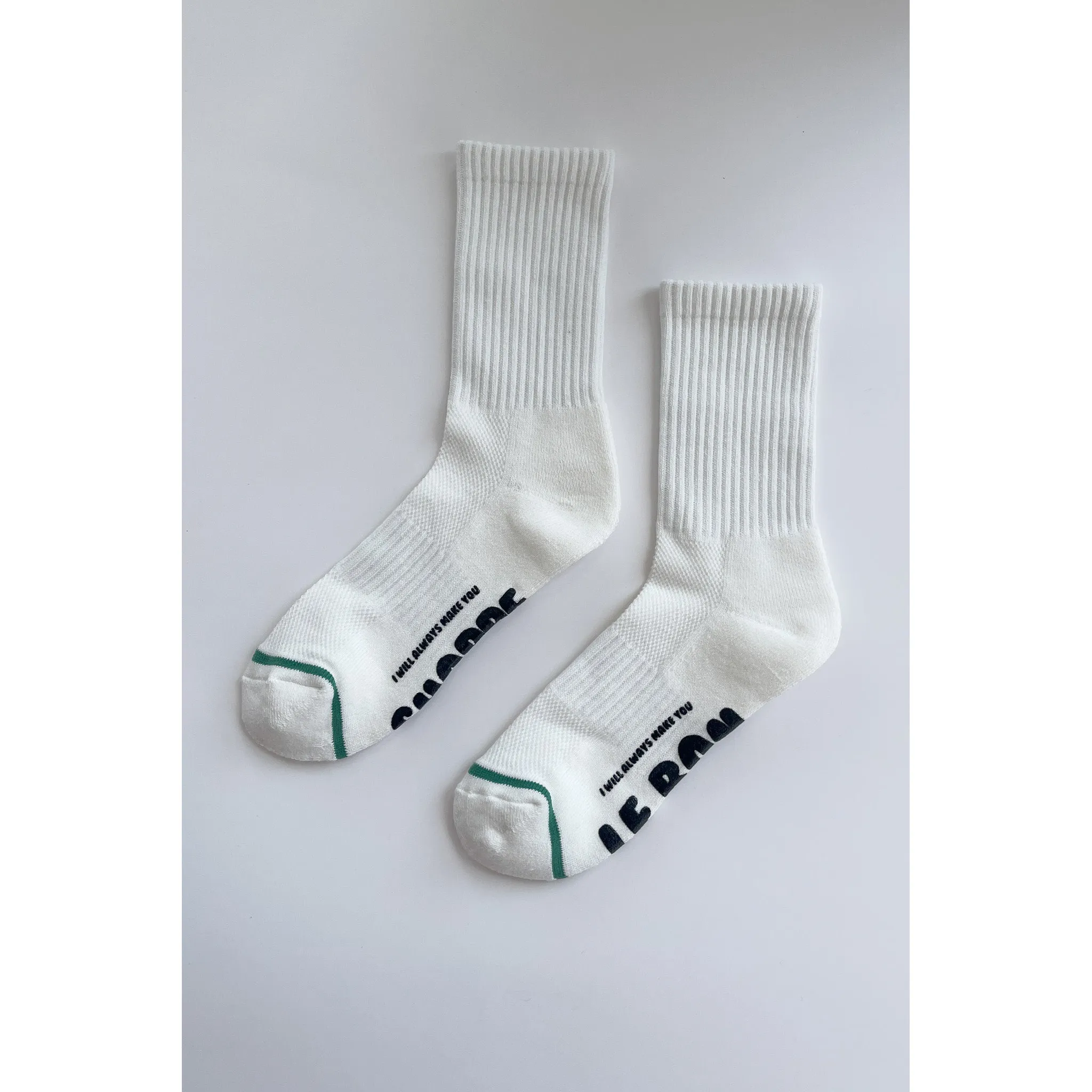 Le Bon Shoppe Hugger Socks, white/ black - Image 3