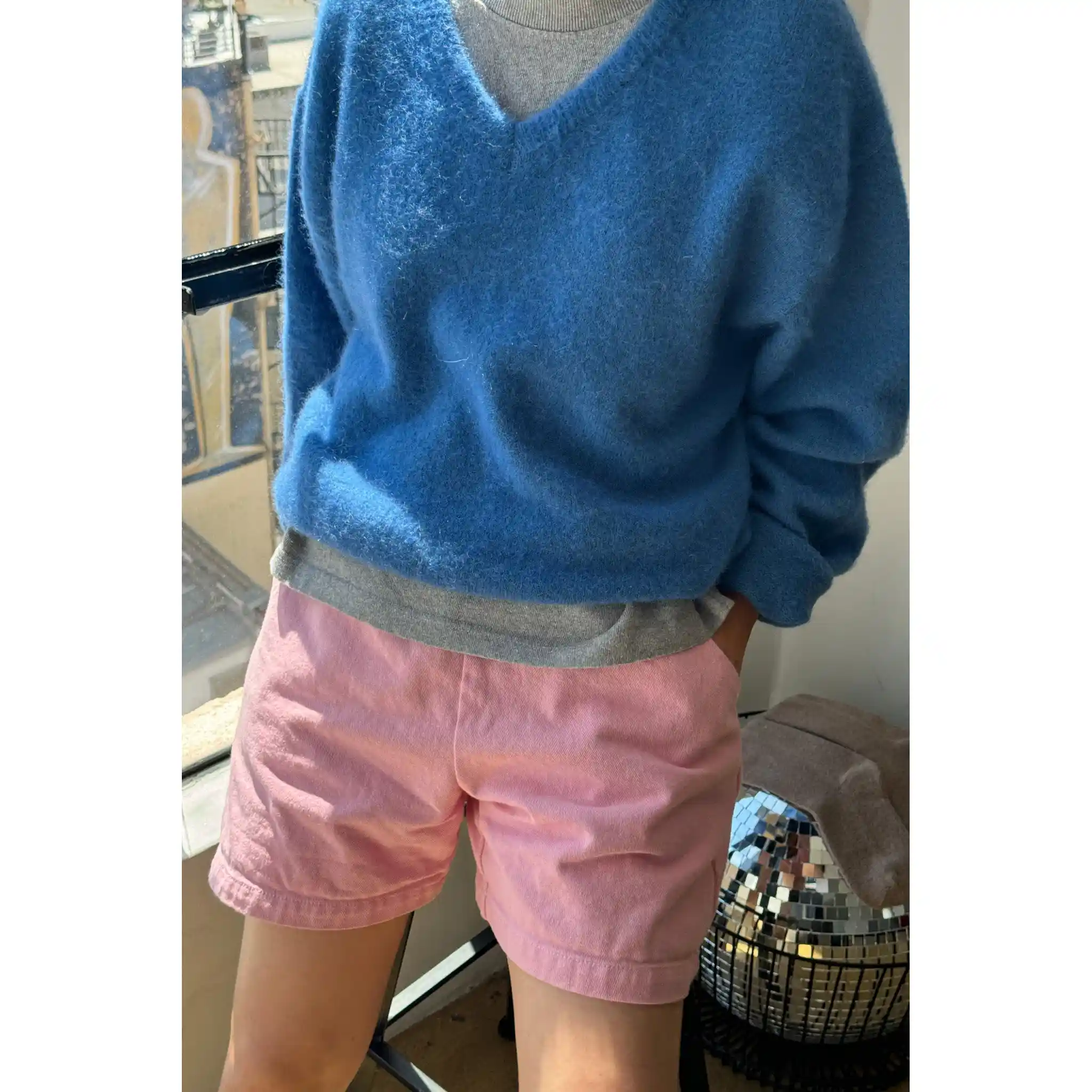 Le Bon Shoppe Womens James Mohair Sweater, blue - Image 2