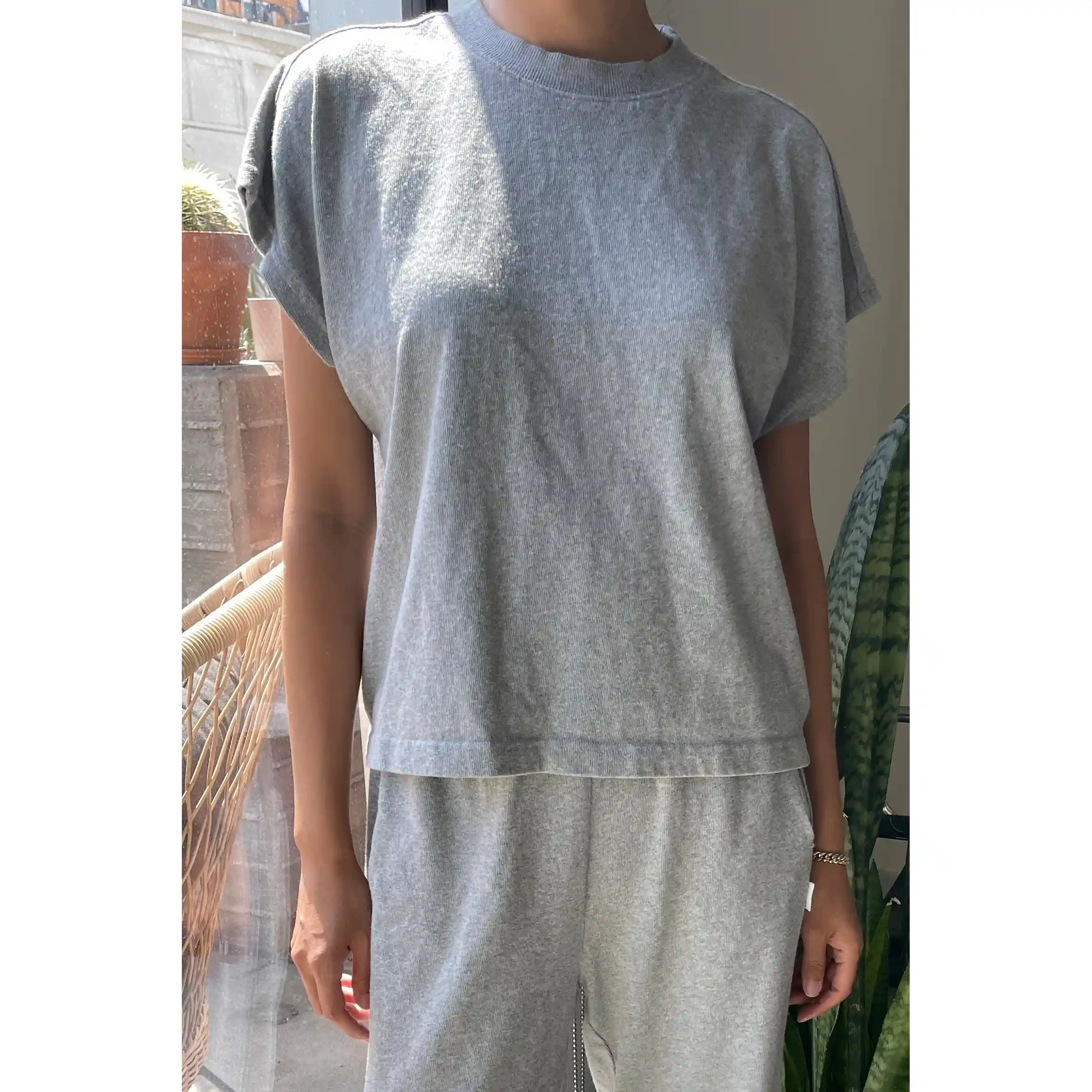 Le Bon Shoppe Womens Jeanne Tee, heather grey - Image 13