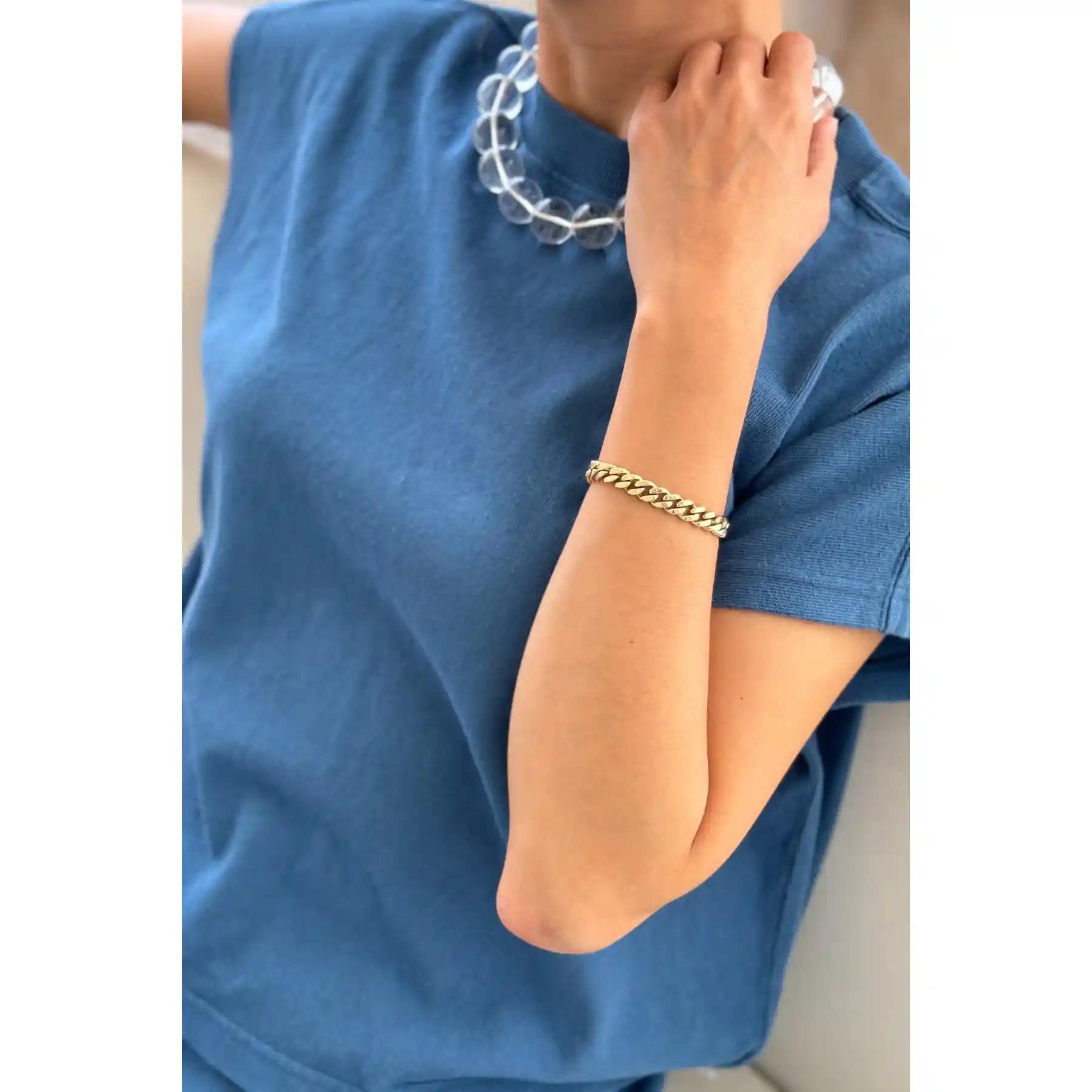 Le Bon Shoppe Womens Jeanne Tee, ocean - Image 3