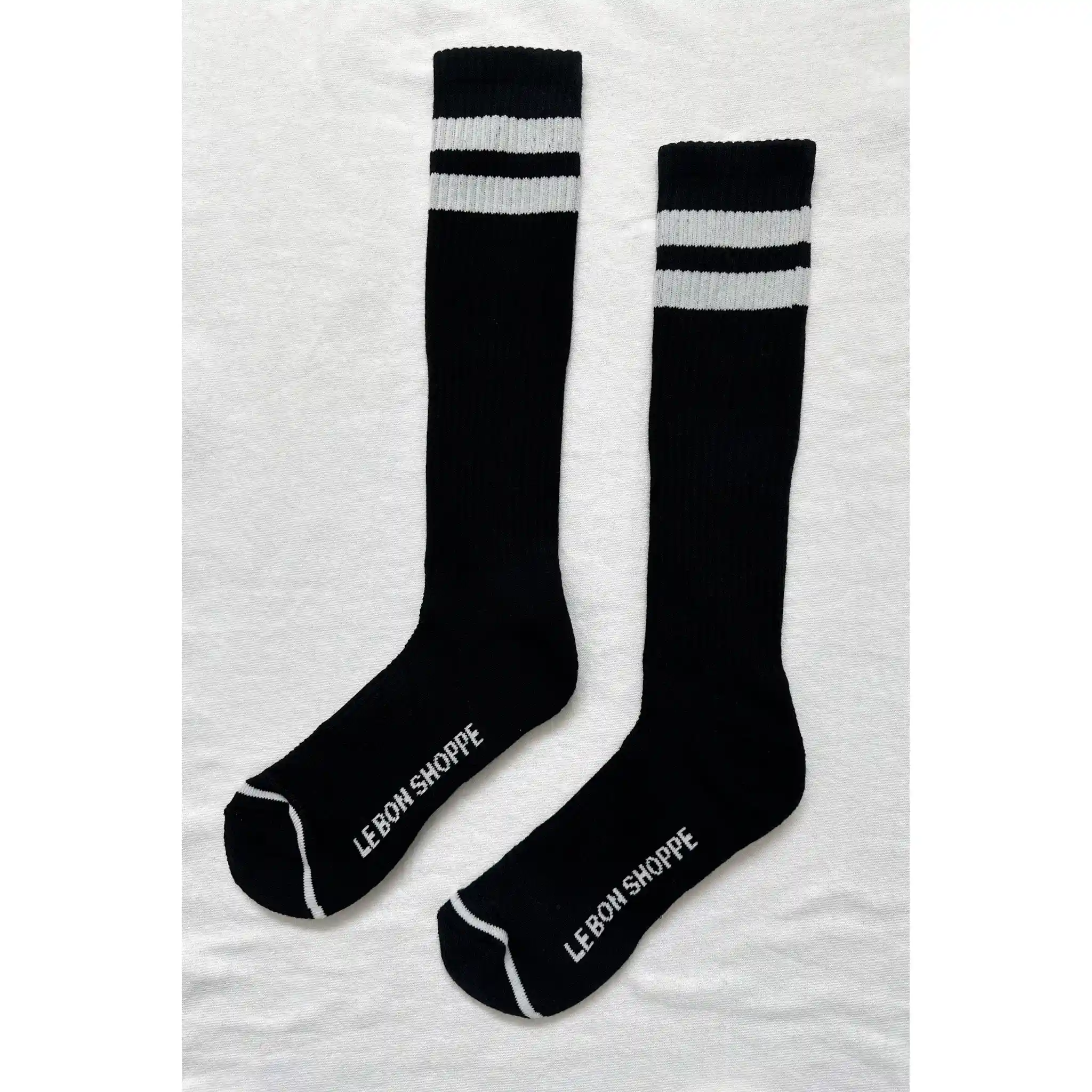 Le Bon Shoppe Knee High Boyfriend Socks, black - Image 2
