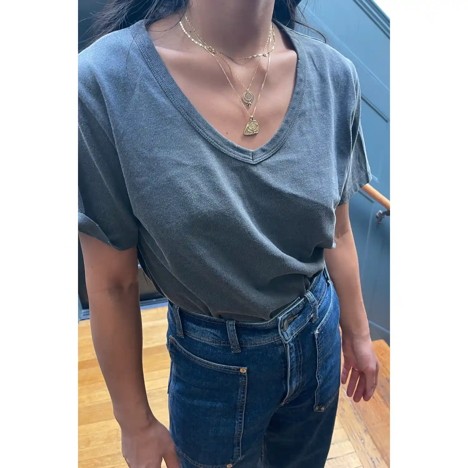 Le Bon Shoppe Womens La Vie Tee, vintage black - Image 4