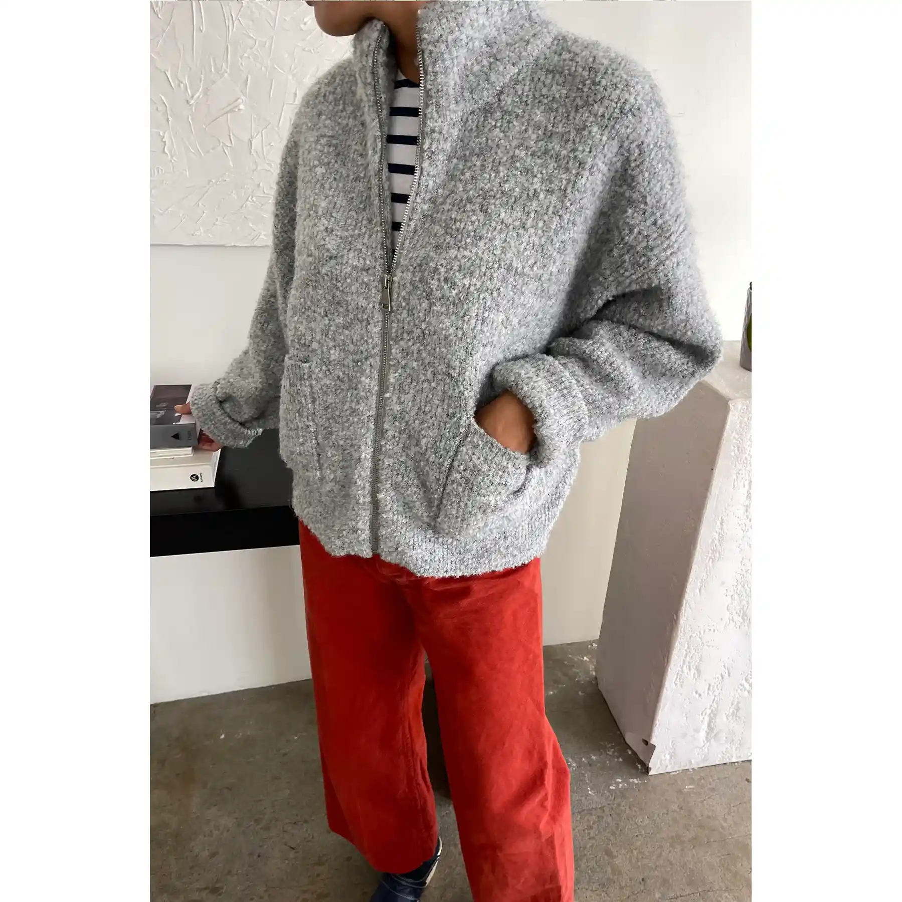 Le Bon Shoppe Womens Louie Jacket, heather grey - Image 4