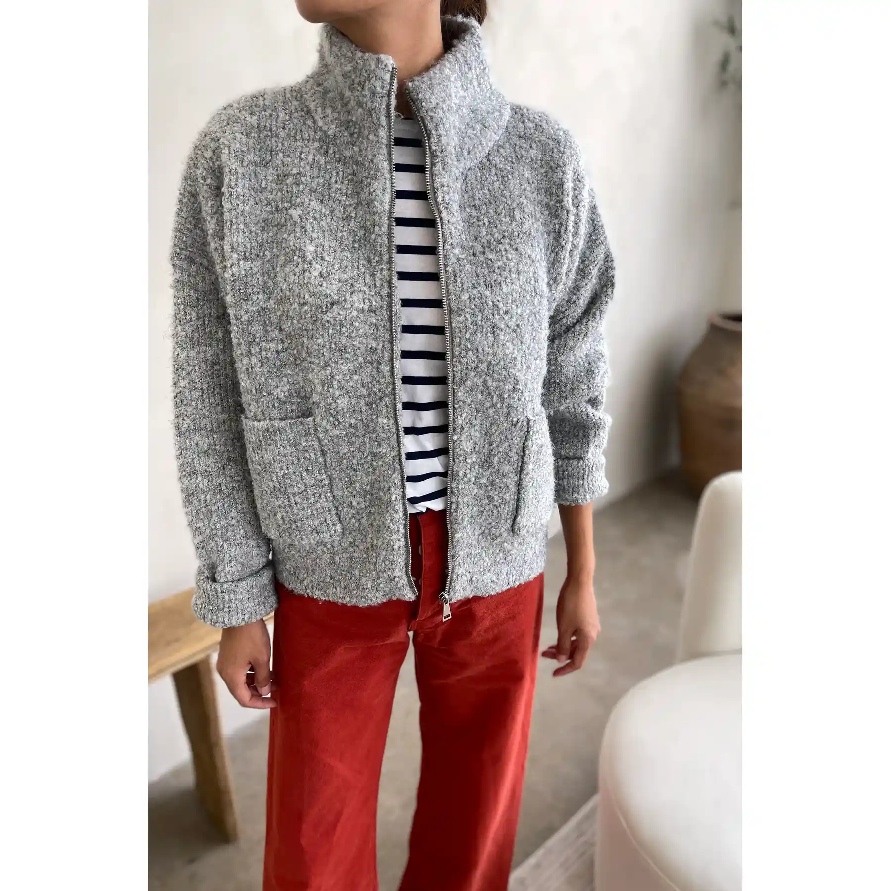 Le Bon Shoppe Womens Louie Jacket, heather grey - Image 5