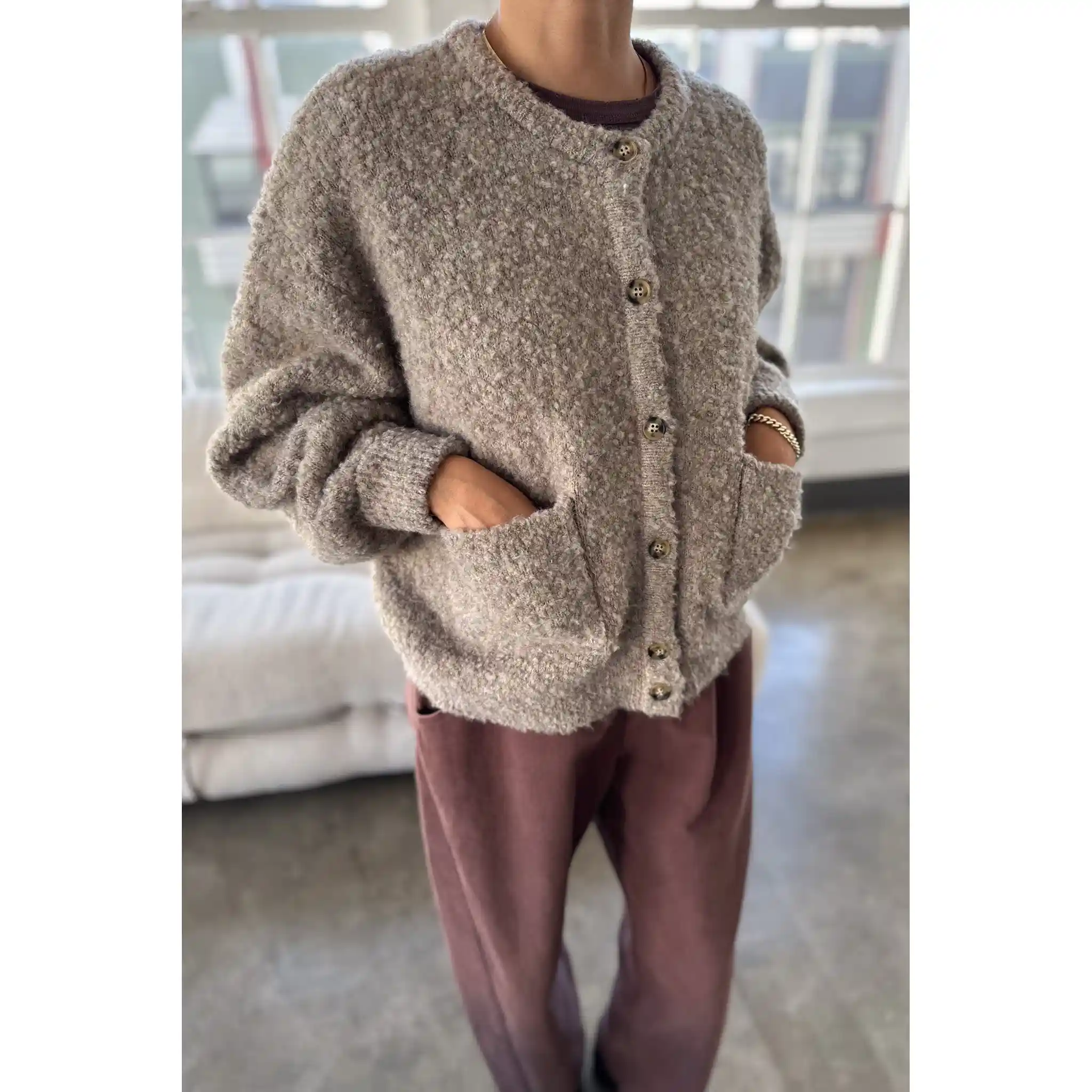 Le Bon Shoppe Millie Cardigan, smoke