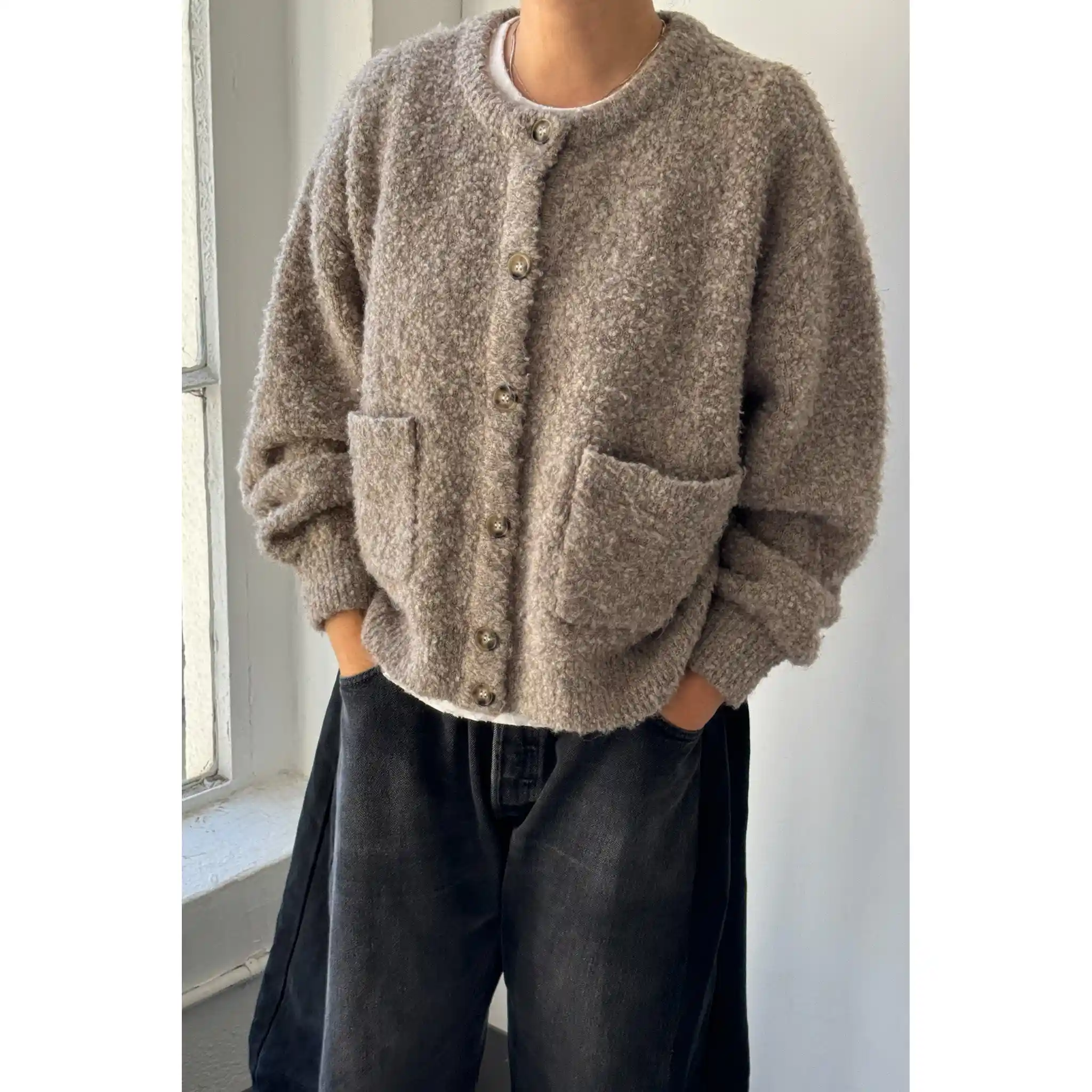 Le Bon Shoppe Millie Cardigan, smoke - Image 2