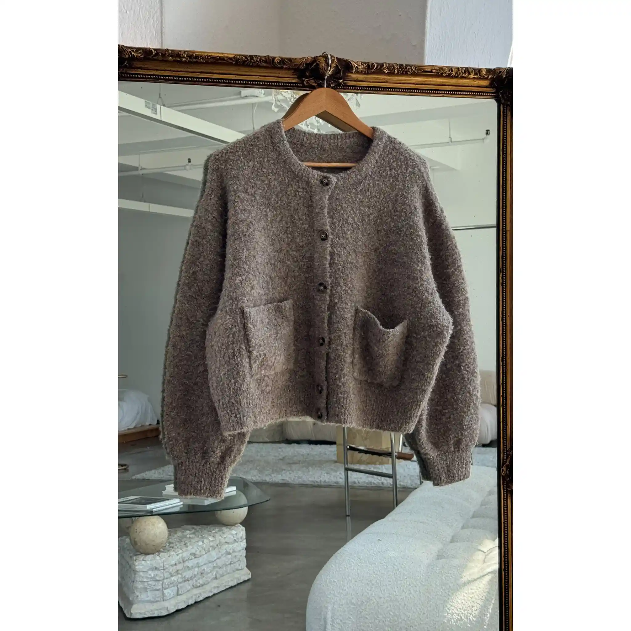 Le Bon Shoppe Millie Cardigan, smoke - Image 5
