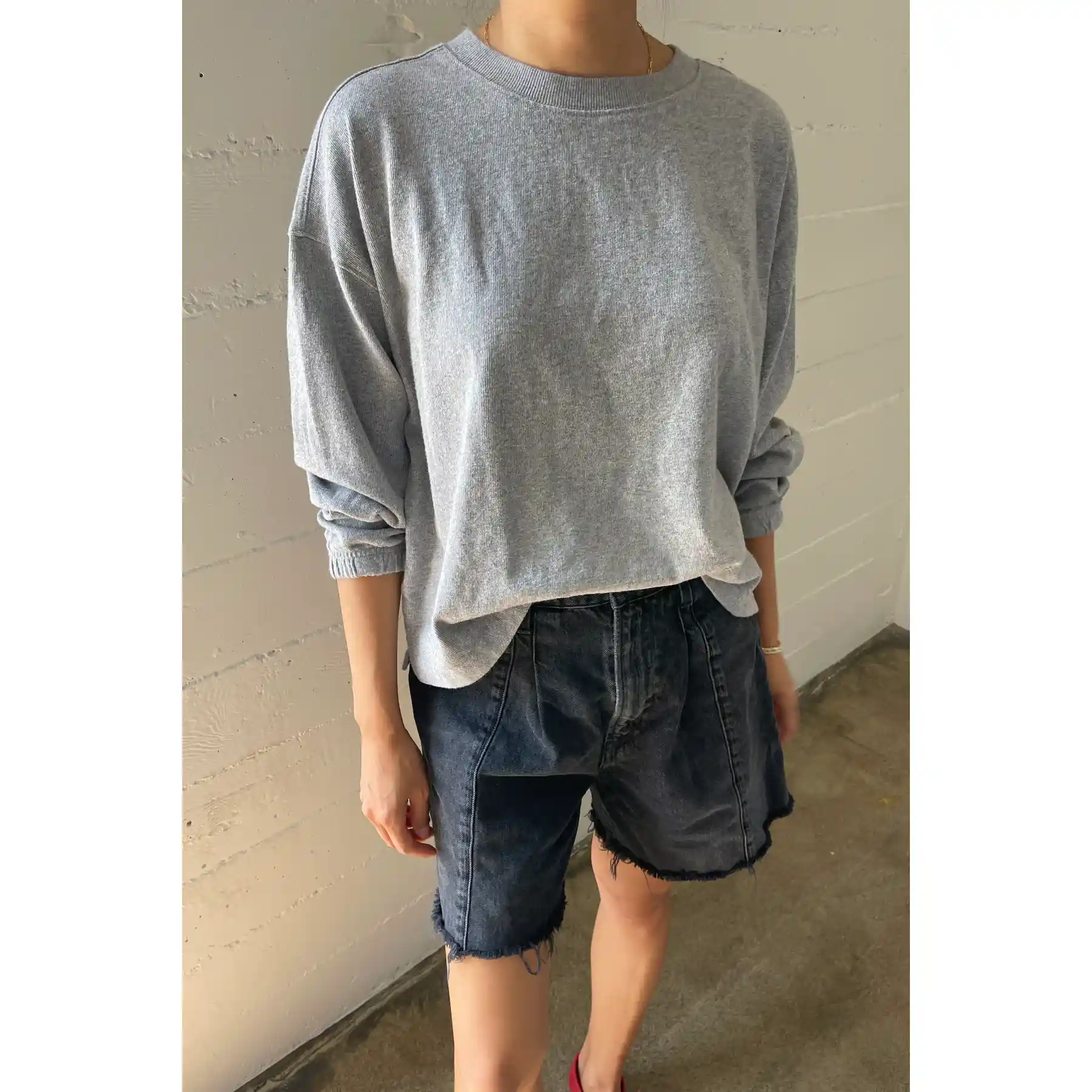 Le Bon Shoppe Womens Naturelle Tee, heather grey - Image 4