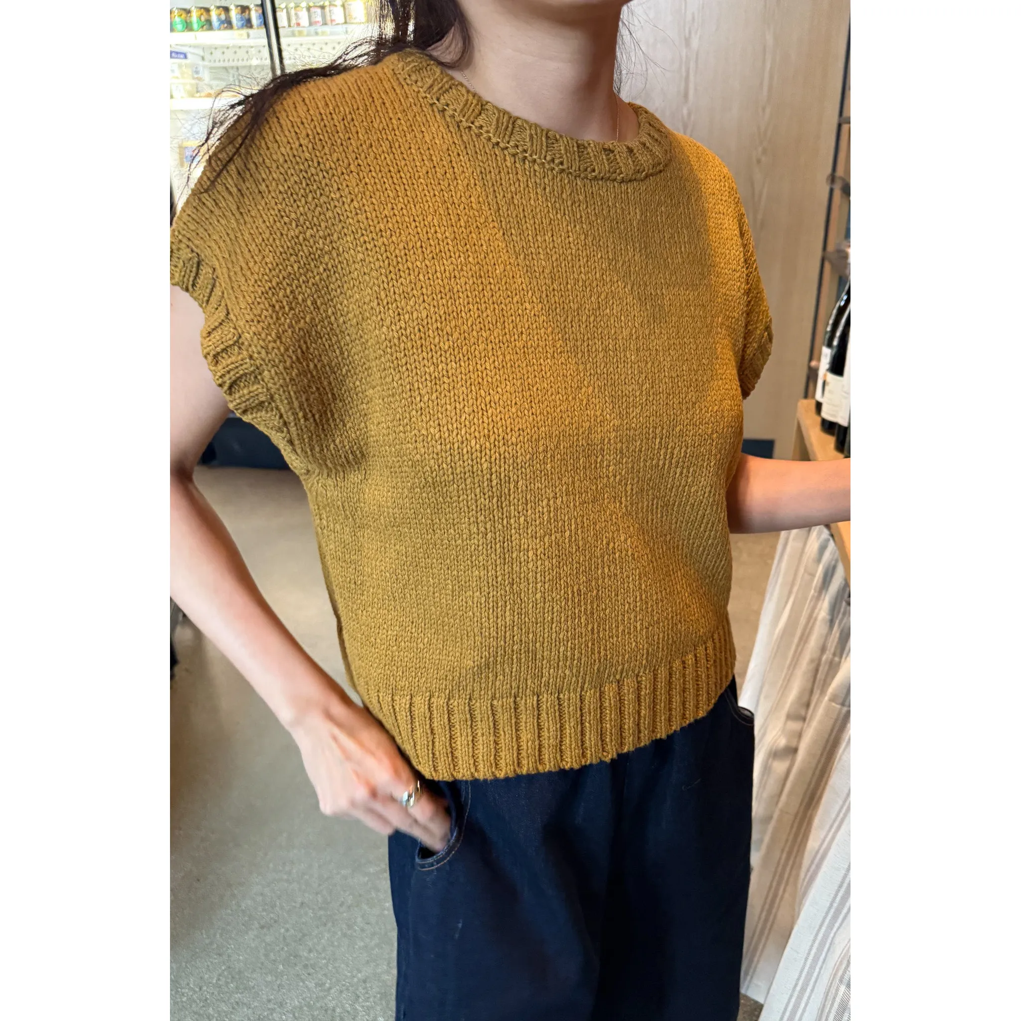 Le Bon Shoppe Pierre Cotton Sweater Top, dijon - Image 3