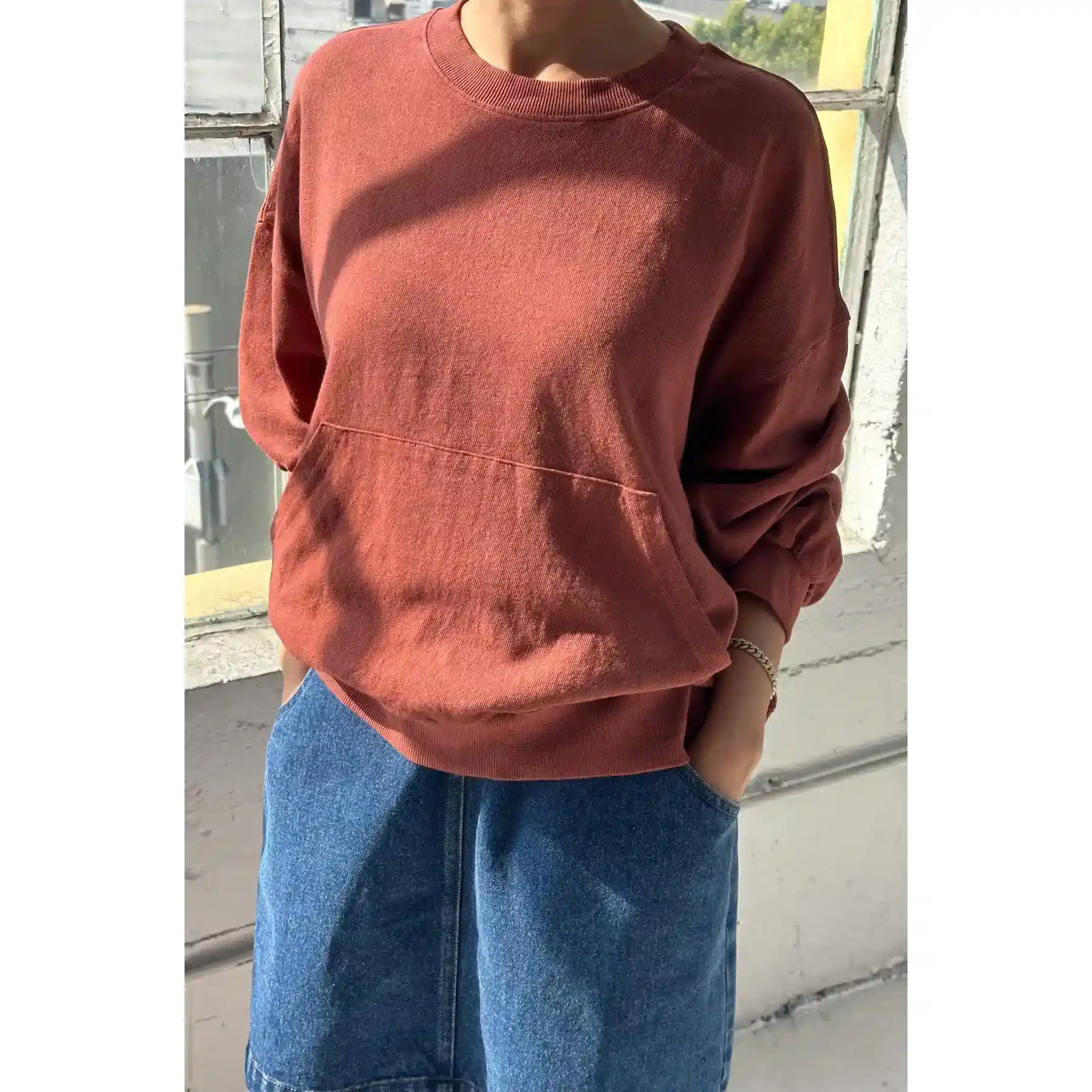 Le Bon Shoppe Womens Poche Top, brick - Image 3