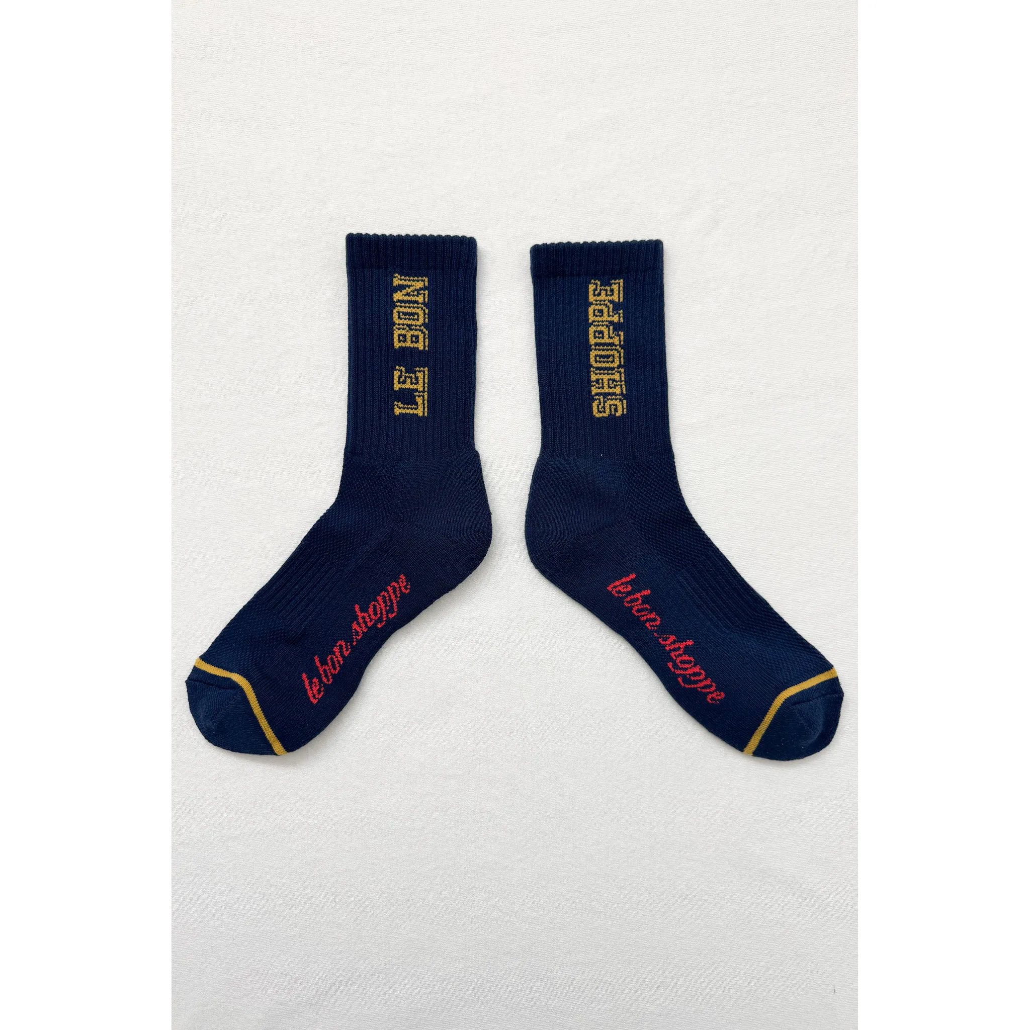 Le Bon Shoppe Preppy Socks, navy / gold - Image 2