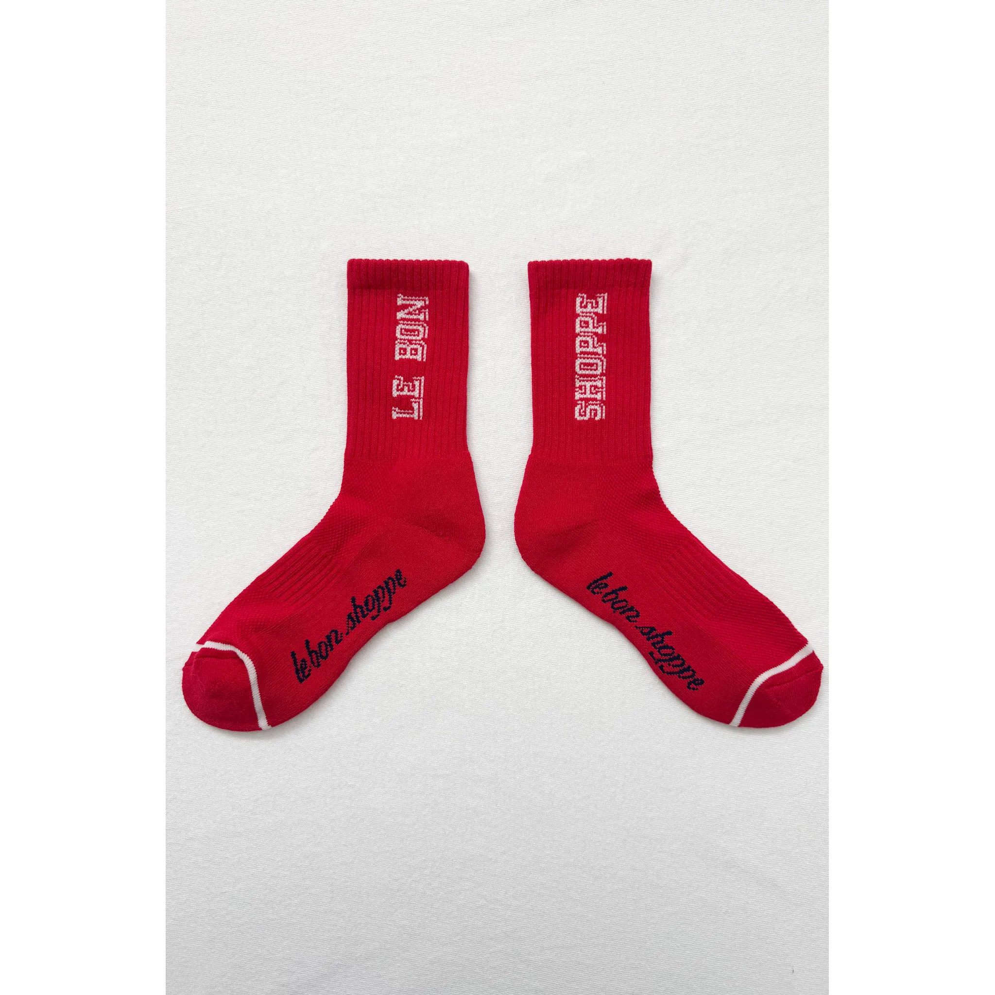 Le Bon Shoppe Preppy Socks, red / cream - Image 3