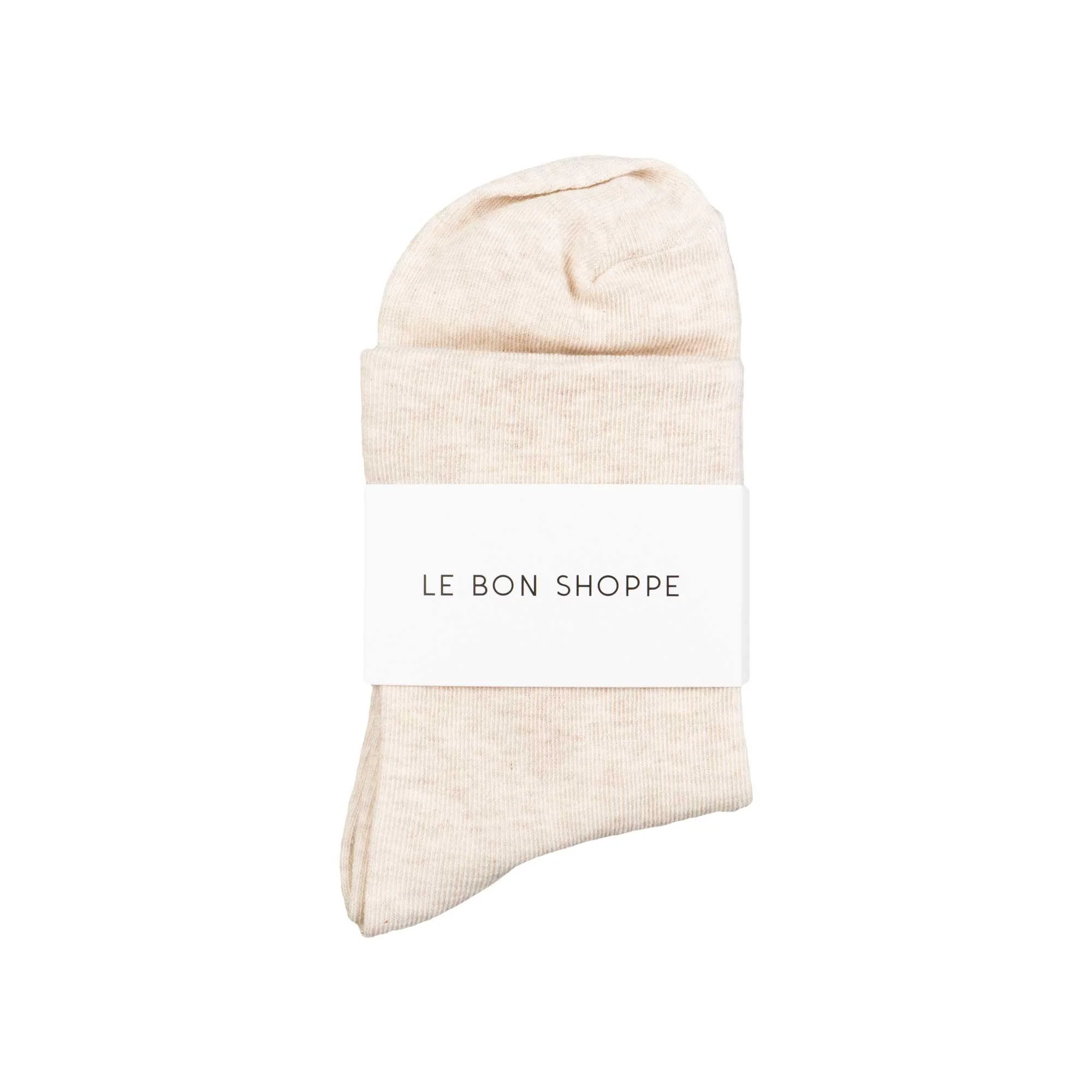 Le Bon Shoppe Sneaker Socks, Oatmeal - Image 2