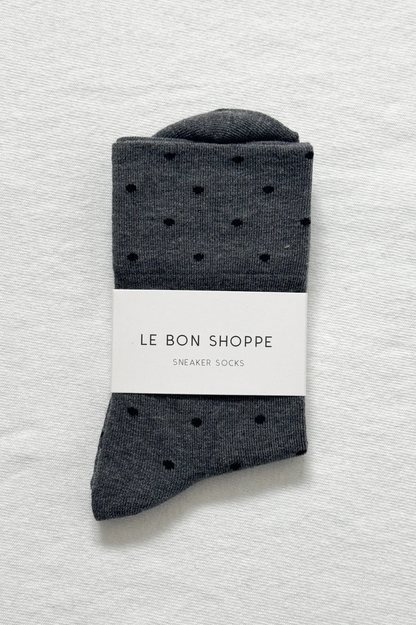 Le Bon Shoppe Sneaker Socks, polka dot - charcoal/black - Image 5