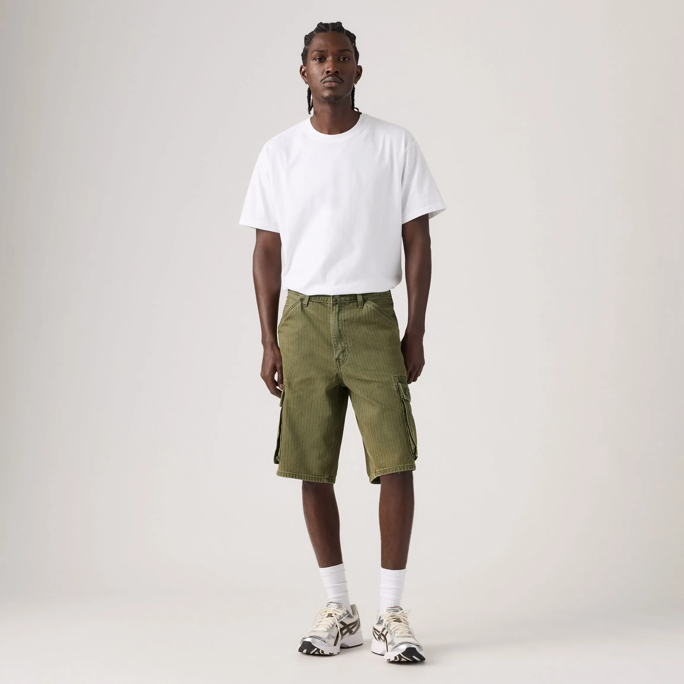 Levi's 478 Baggy Cargo Shorts, forest badge