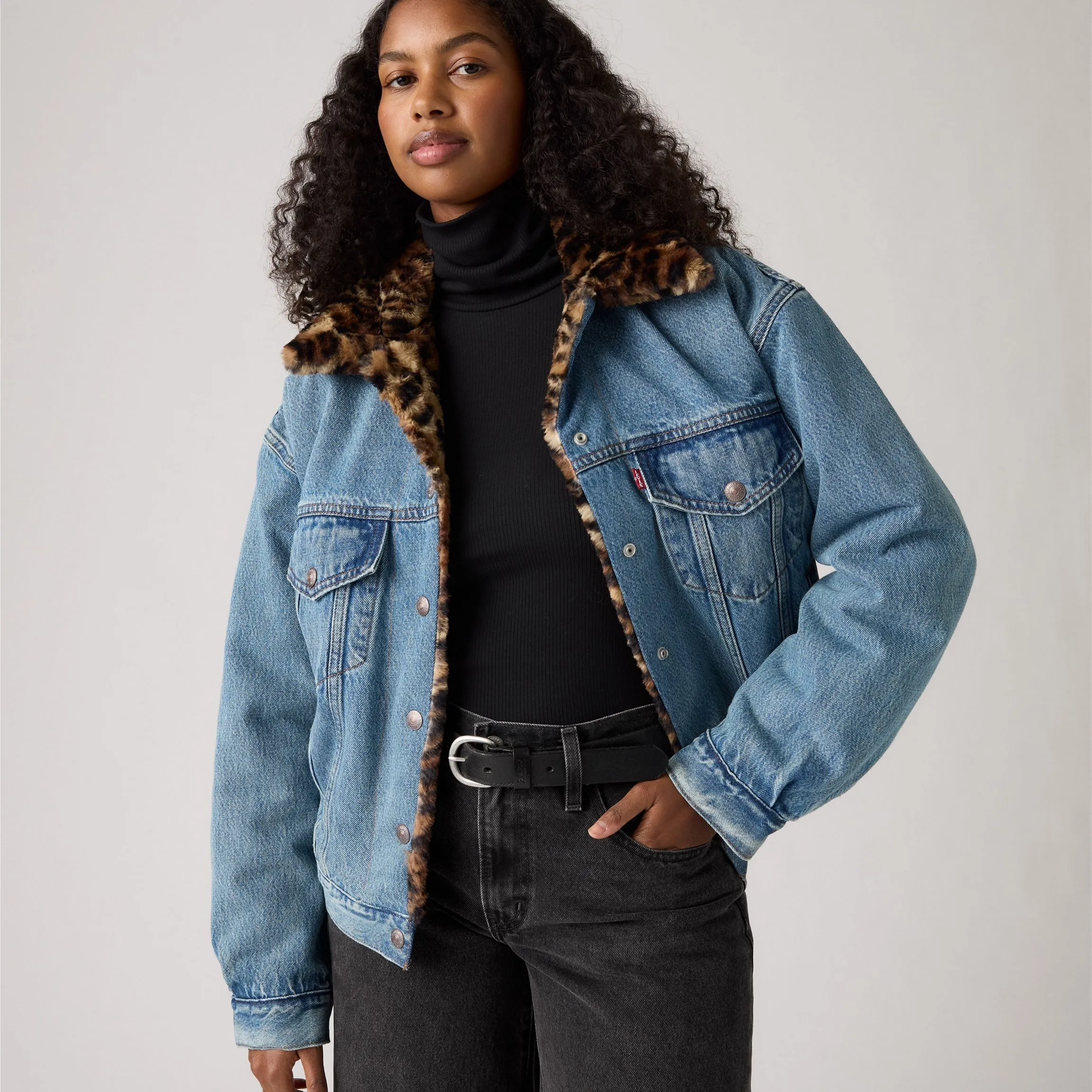 Levi's Womens 90S Fur Trucker, dolly day